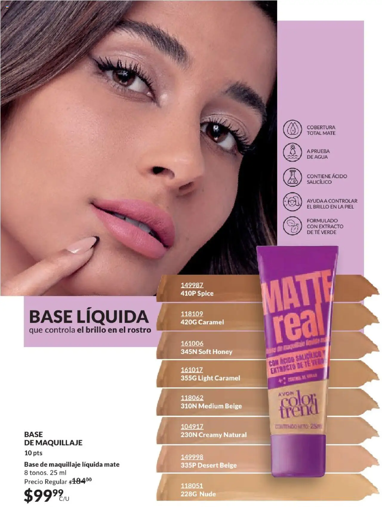 Nuevas ofertas de AVON válidas en toda la República Mexicana desde el 17.03.2025. ¡Encuentra las mejores ofertas en AVON campaña 7 2025! | Página: 75 | Productos: Base de maquillaje, Agua, Brillo, Mate