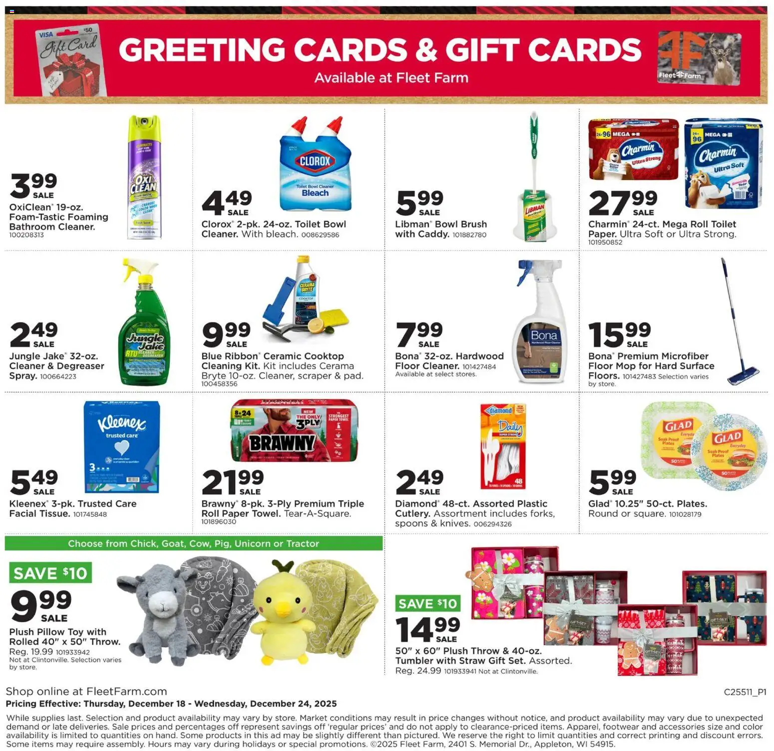 Mills Fleet Farm Weekly Ad - valid from 18.12.2025 | Page: 30 | Products: Pillow, Brush