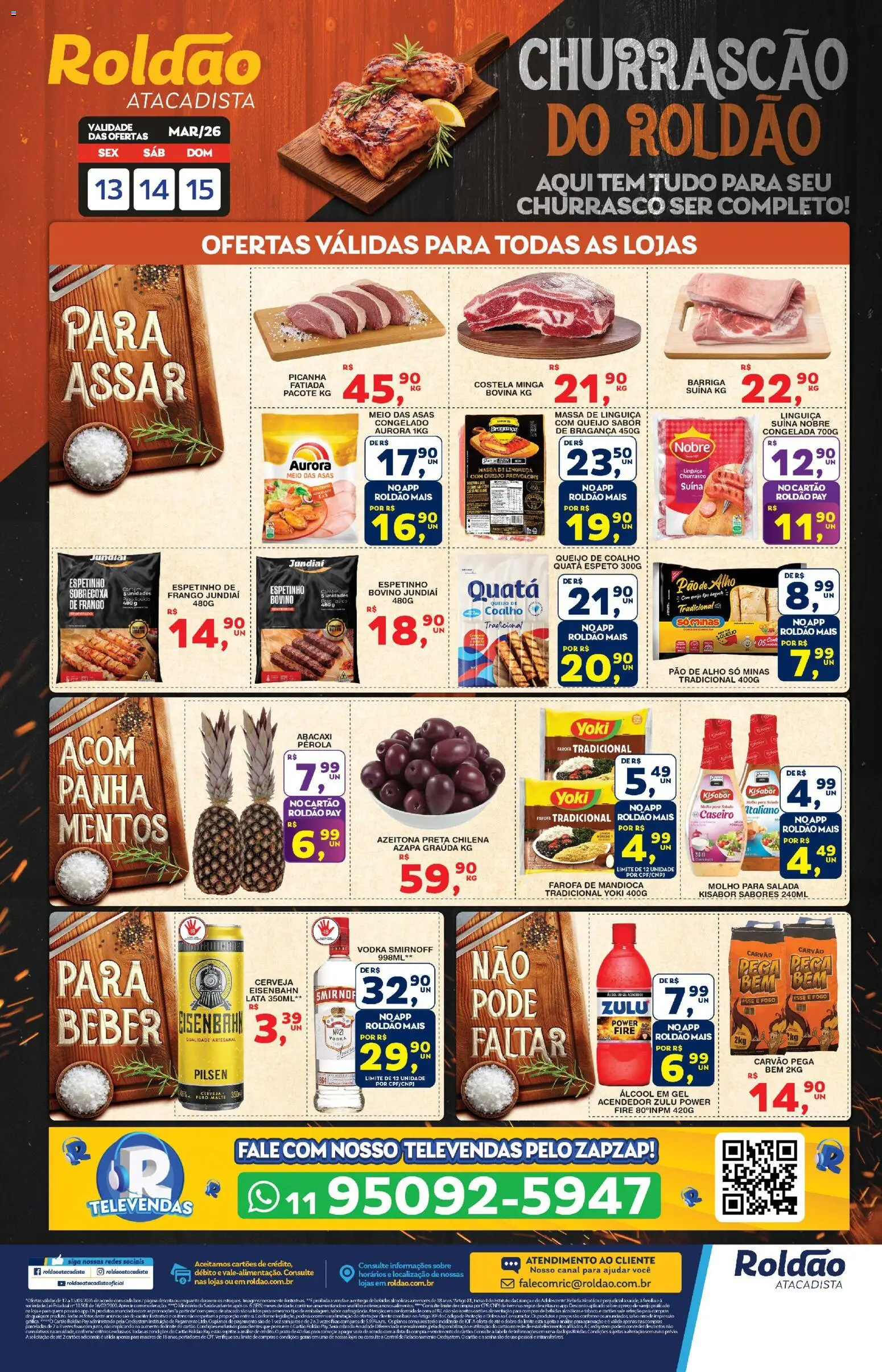 Roldão Folheto - válido de 12.03.2026 | Página: 4 | Produtos: Pesos, Pao de alho, Vodka, Farofa