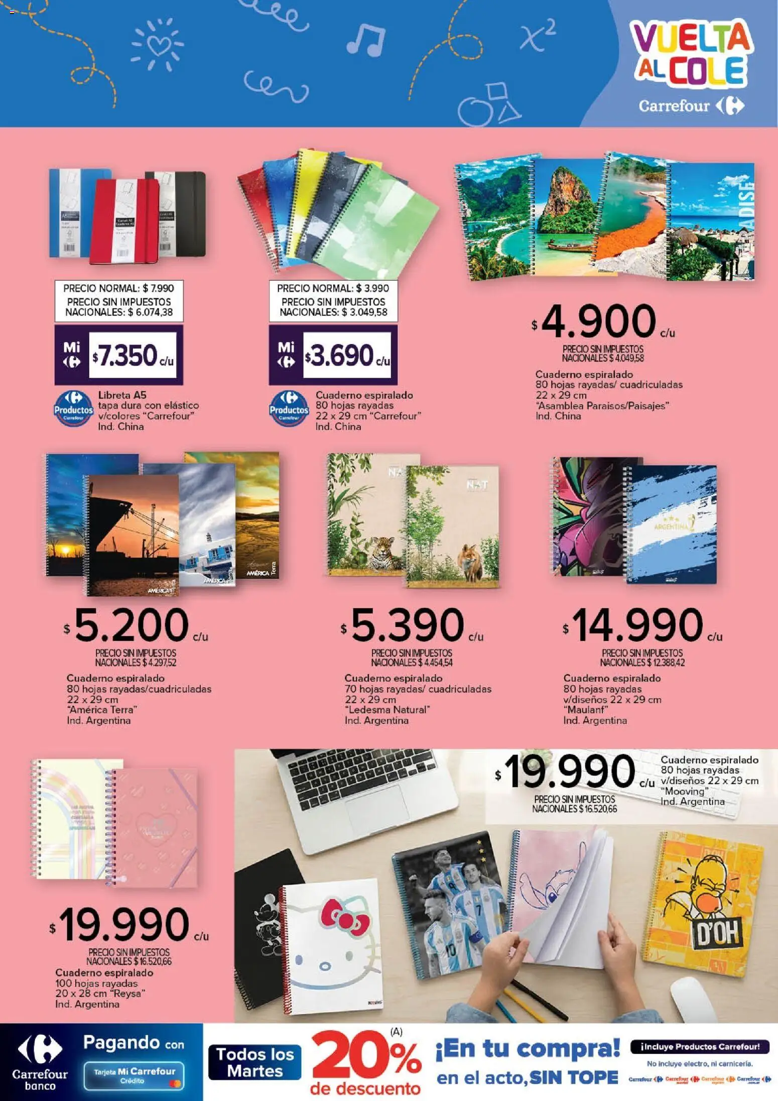 Carrefour - Vuelta al Cole  │ válido desde el 10.02.2026 | Página: 5 | Productos: Banco, Cuaderno