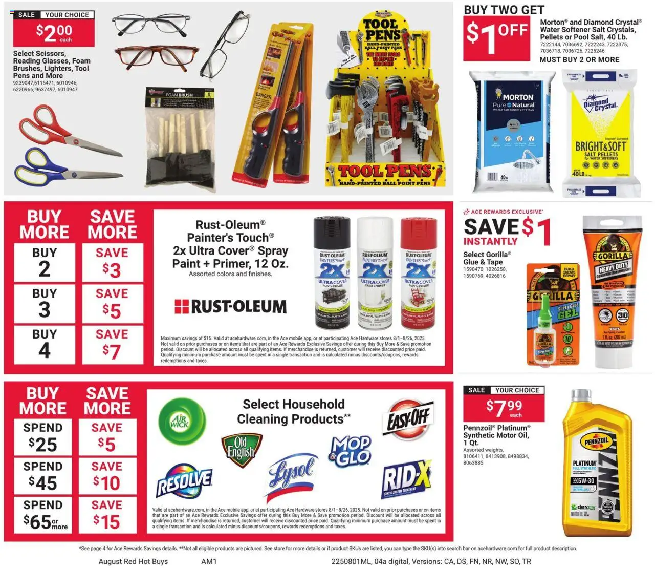 ACE Hardware Corporate Ad - valid from 01.08.2025 | Page: 5 | Products: Adhesive, Brush, Water, Salt