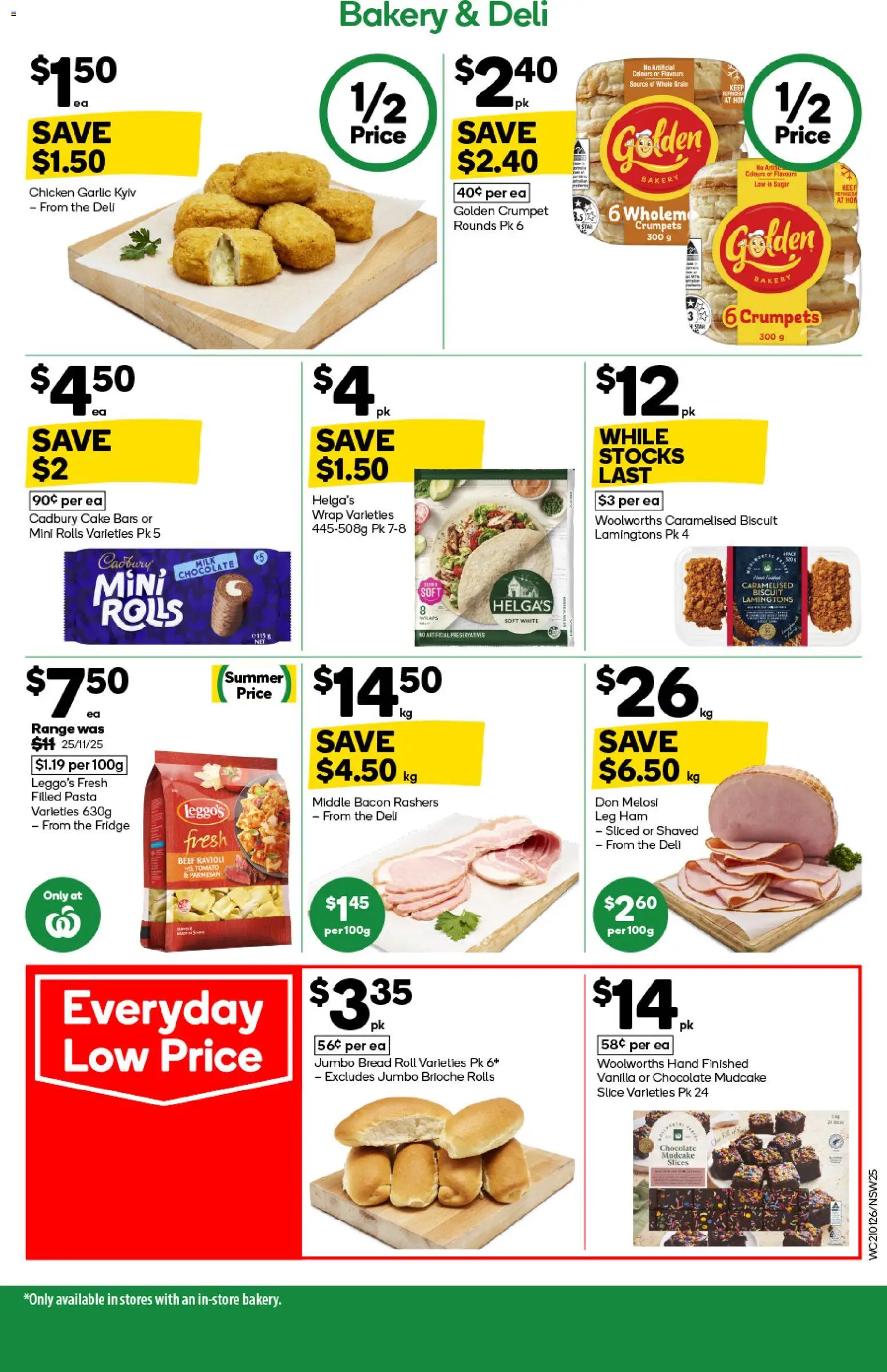 Woolworths catalogue - valid from 21.01.2026 | Page: 25 | Products: Bread, Chocolate, Ham, Chicken
