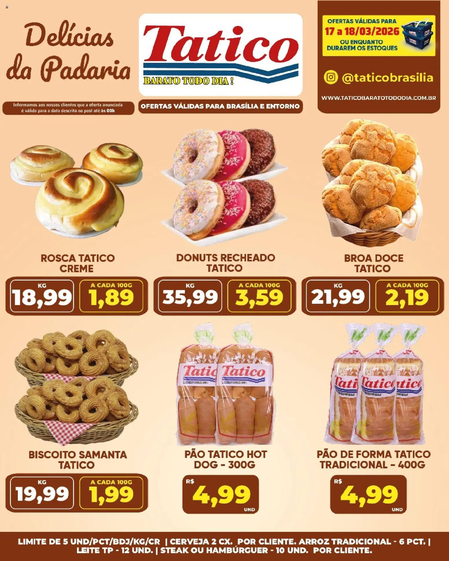Tatico ofertas do Dia Folheto - válido de 19.03.2026 | Página: 71 | Produtos: Pão, Cerveja, Pão de forma, Hambúrguer