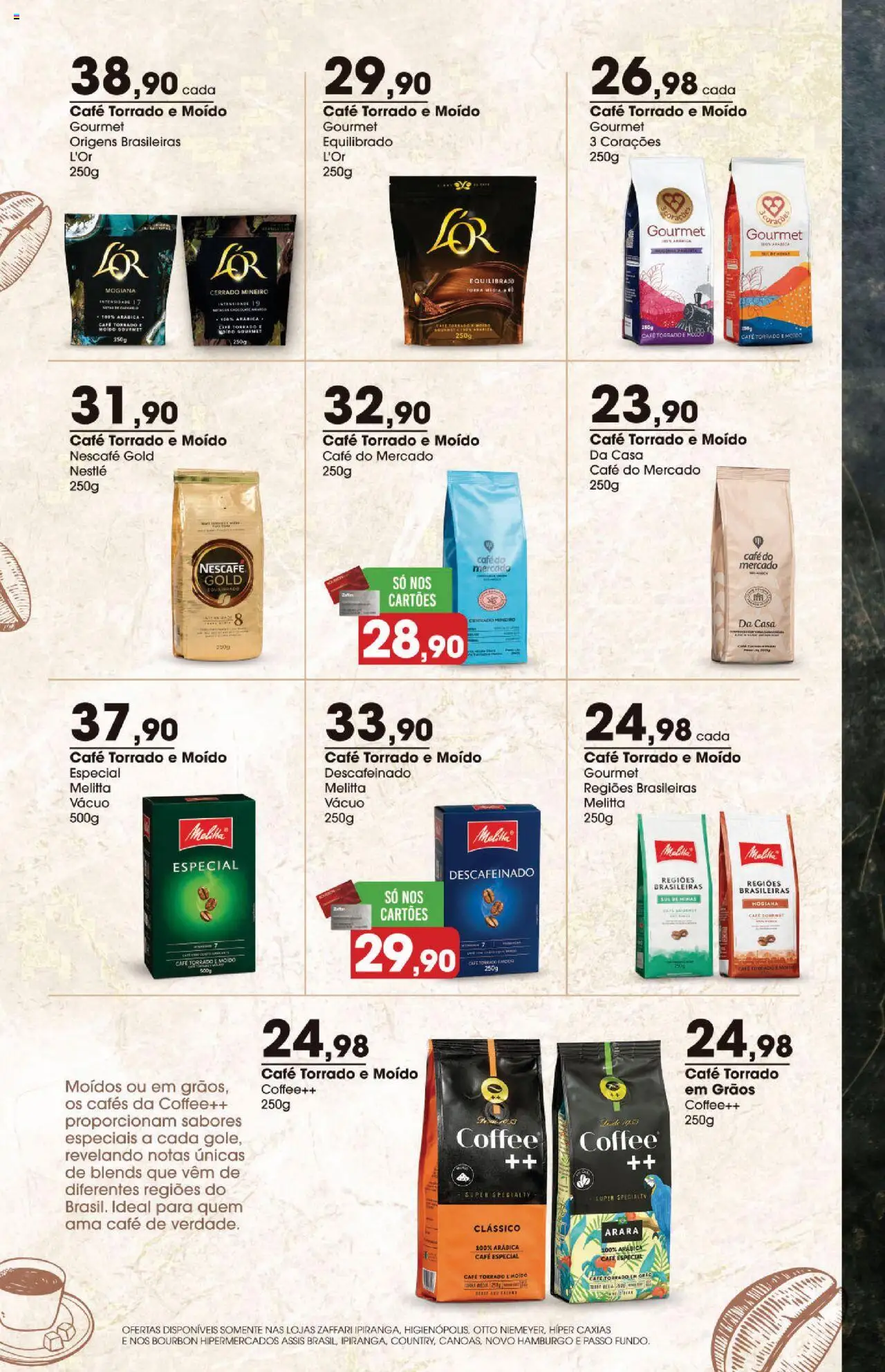 Zaffari Folheto - válido de 25.07.2025 | Página: 4 | Produtos: Café, Bourbon