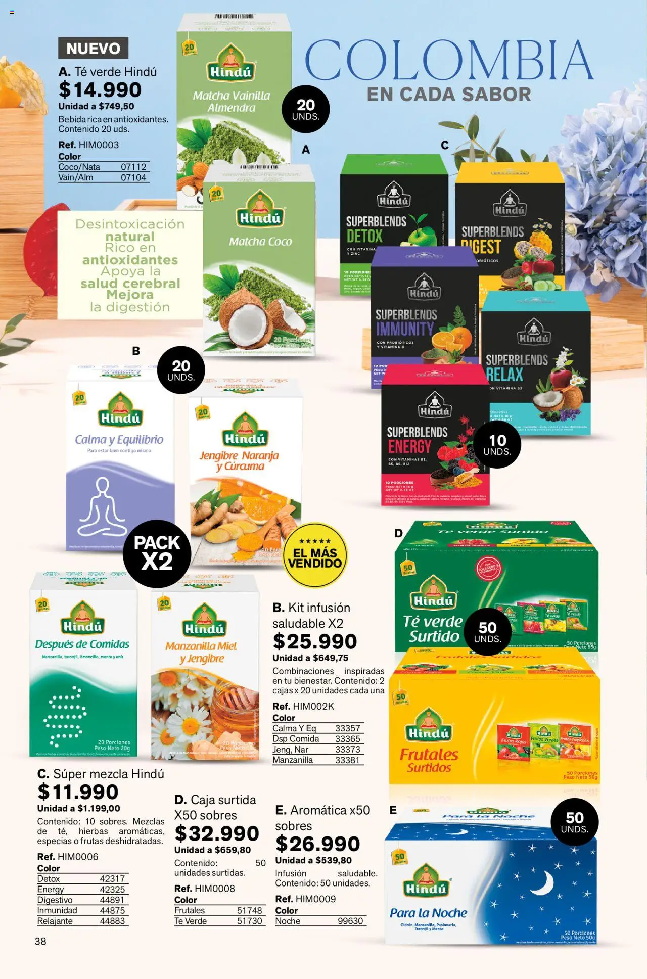 Leonisa revista - valida desde el 24.06.2025 | Página: 38 | Productos: Almendra, Peso, Vitaminas, Curcuma