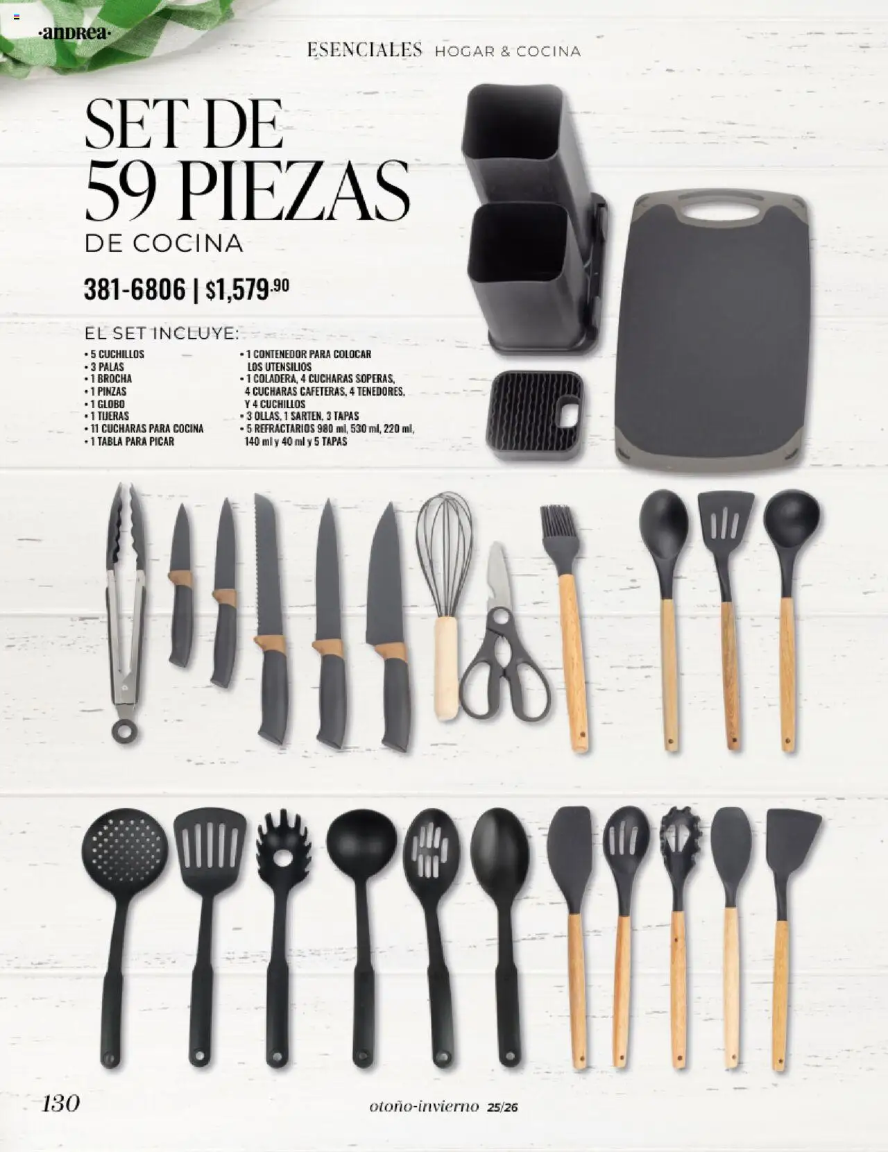 Nuevas ofertas de Andrea válidas en toda la República Mexicana desde el 24.08.2025. ¡Encuentra las mejores ofertas en Andrea - Catálogo Home - Otoño / Invierno! | Página: 130 | Productos: Cocina, Contenedor