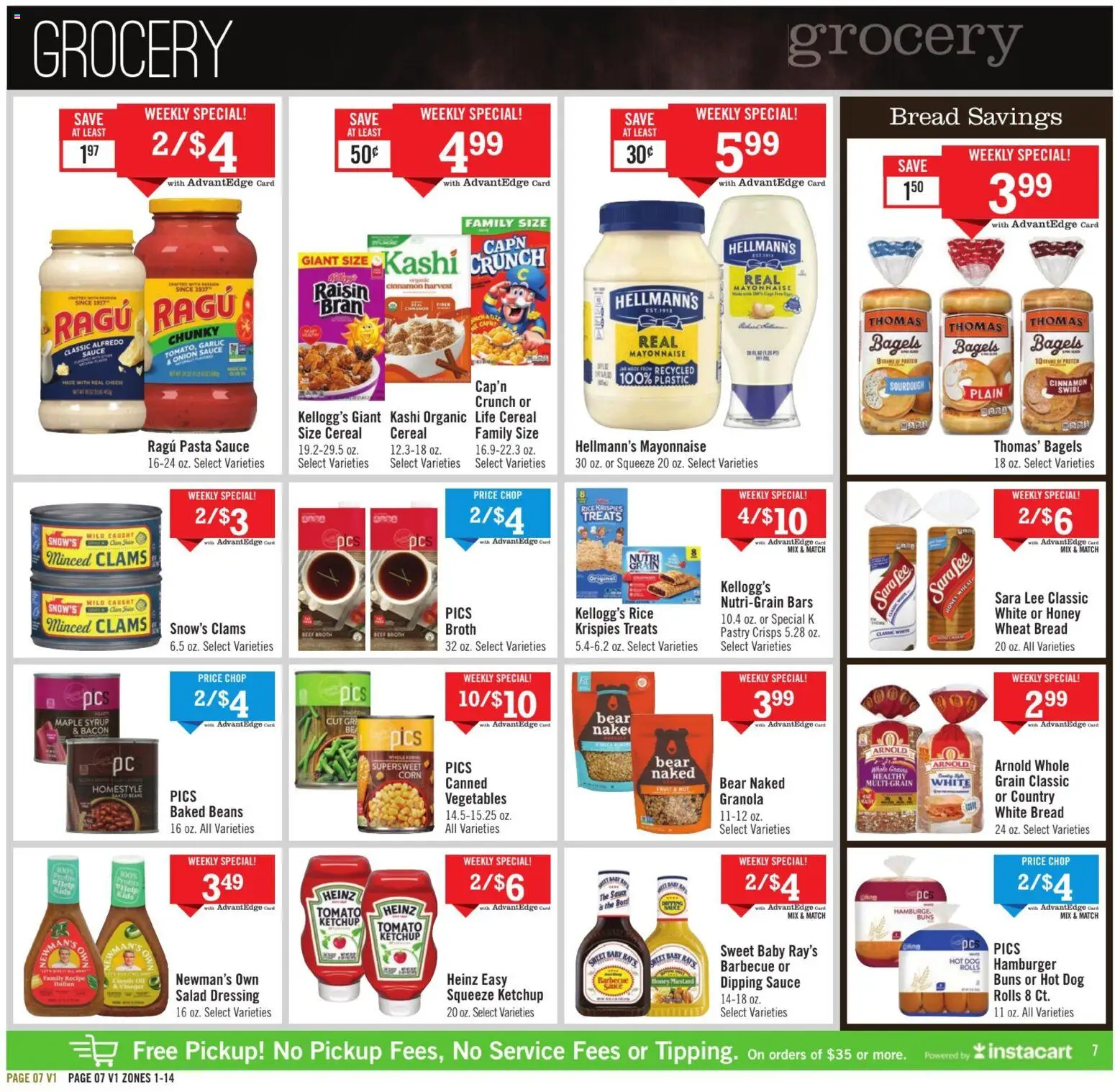 Price Chopper - Weekly Ad - valid from 12.04.2026 | Page: 7 | Products: Bread, Sauce, Pc, Onion