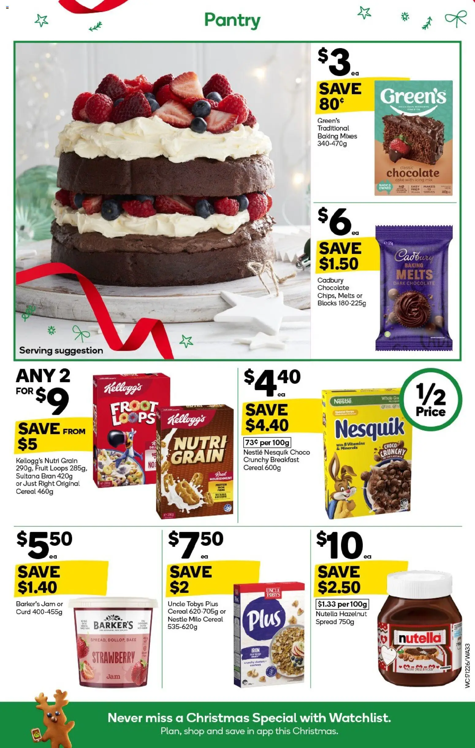 Woolworths catalogue - valid from 17.12.2025 | Page: 33 | Products: Chocolate, Coke, Nutella, Iron