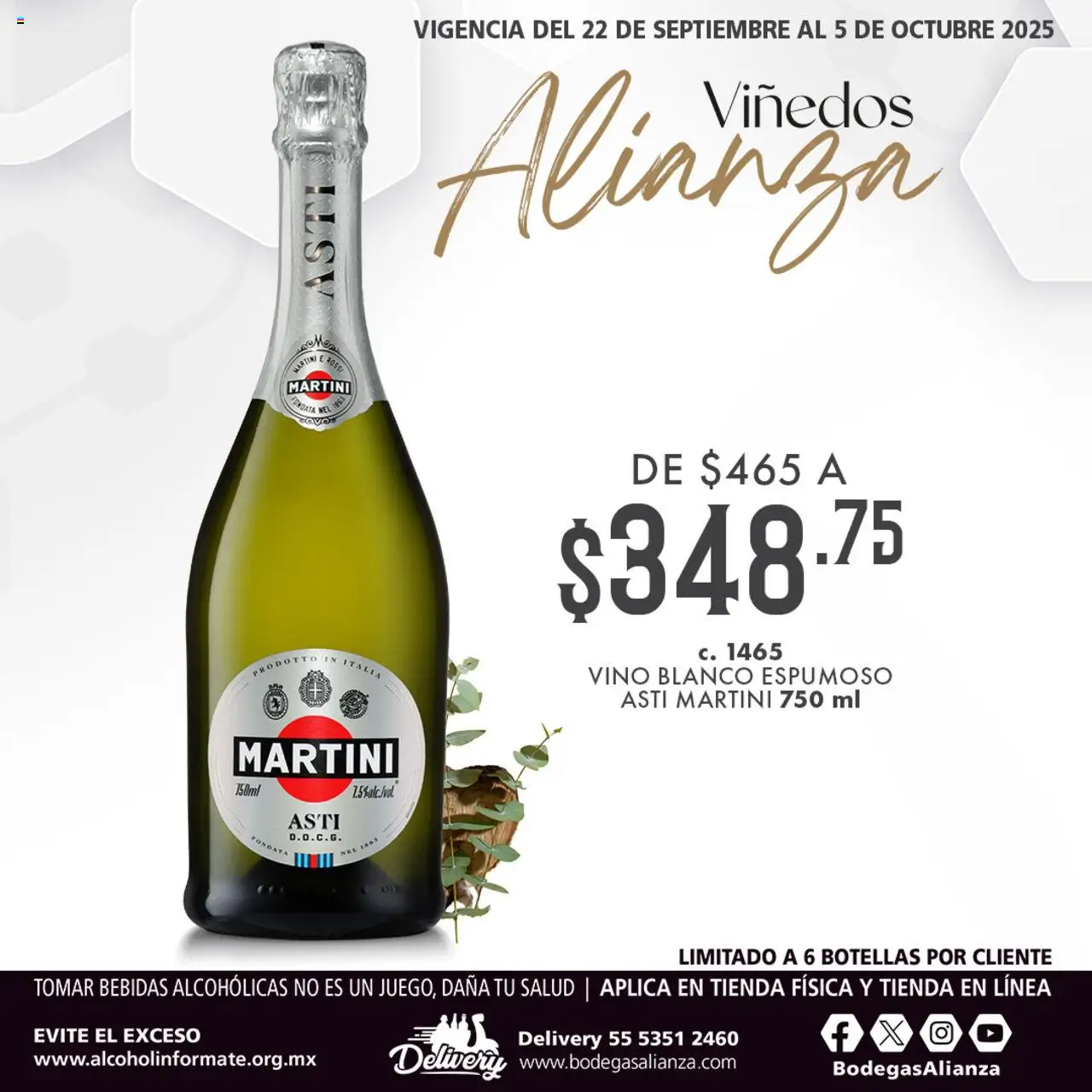 Nuevas ofertas de Bodegas Alianza válidas en toda la República Mexicana desde el 22.09.2025. ¡Encuentra las mejores ofertas en Bodegas Alianza - Catálogo Viñedos! | Página: 2 | Productos: Vino