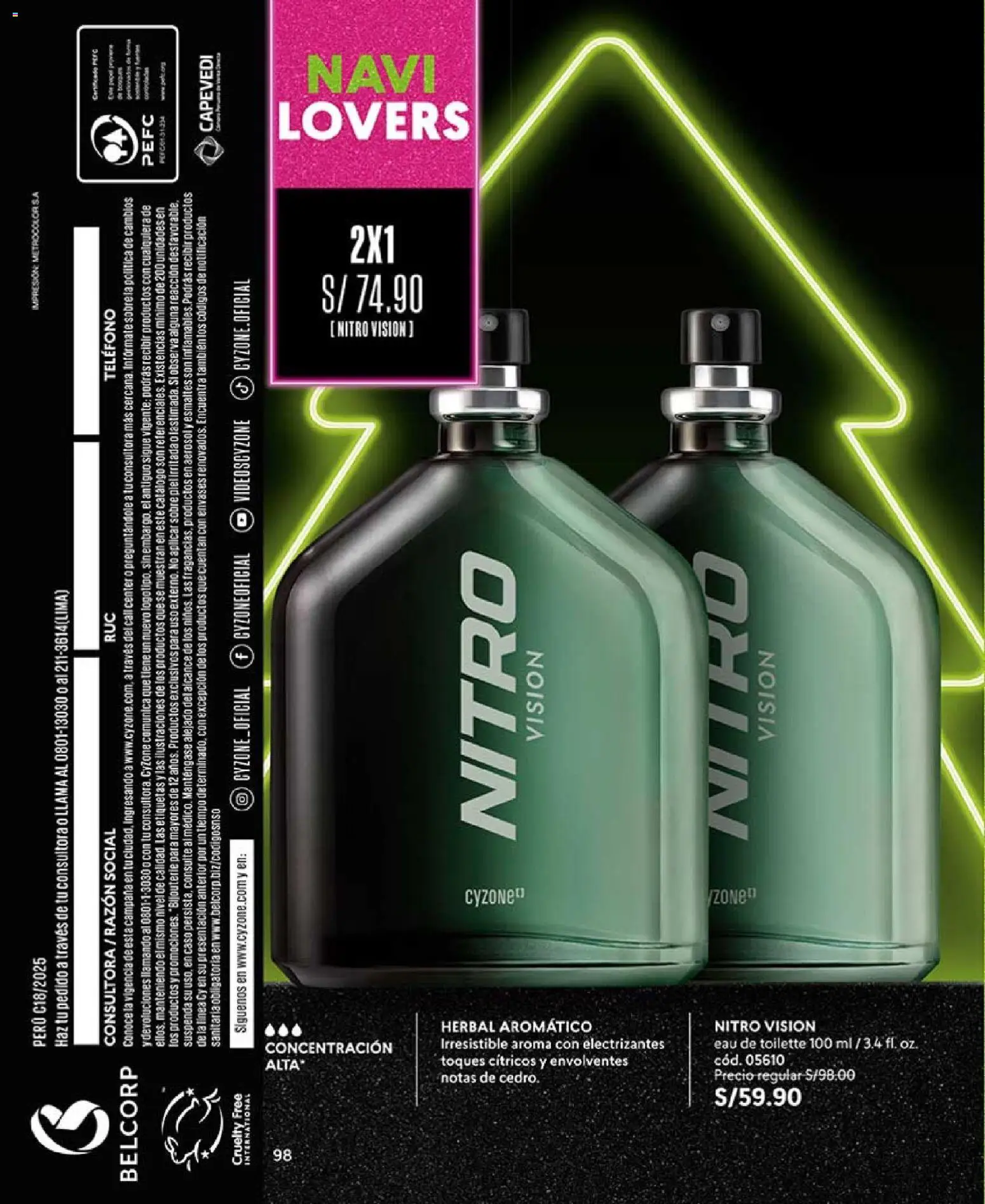 Catálogo CyZone válido desde 14.11.2025 | Página: 110 | Productos: Teléfono, EAU de Toilette