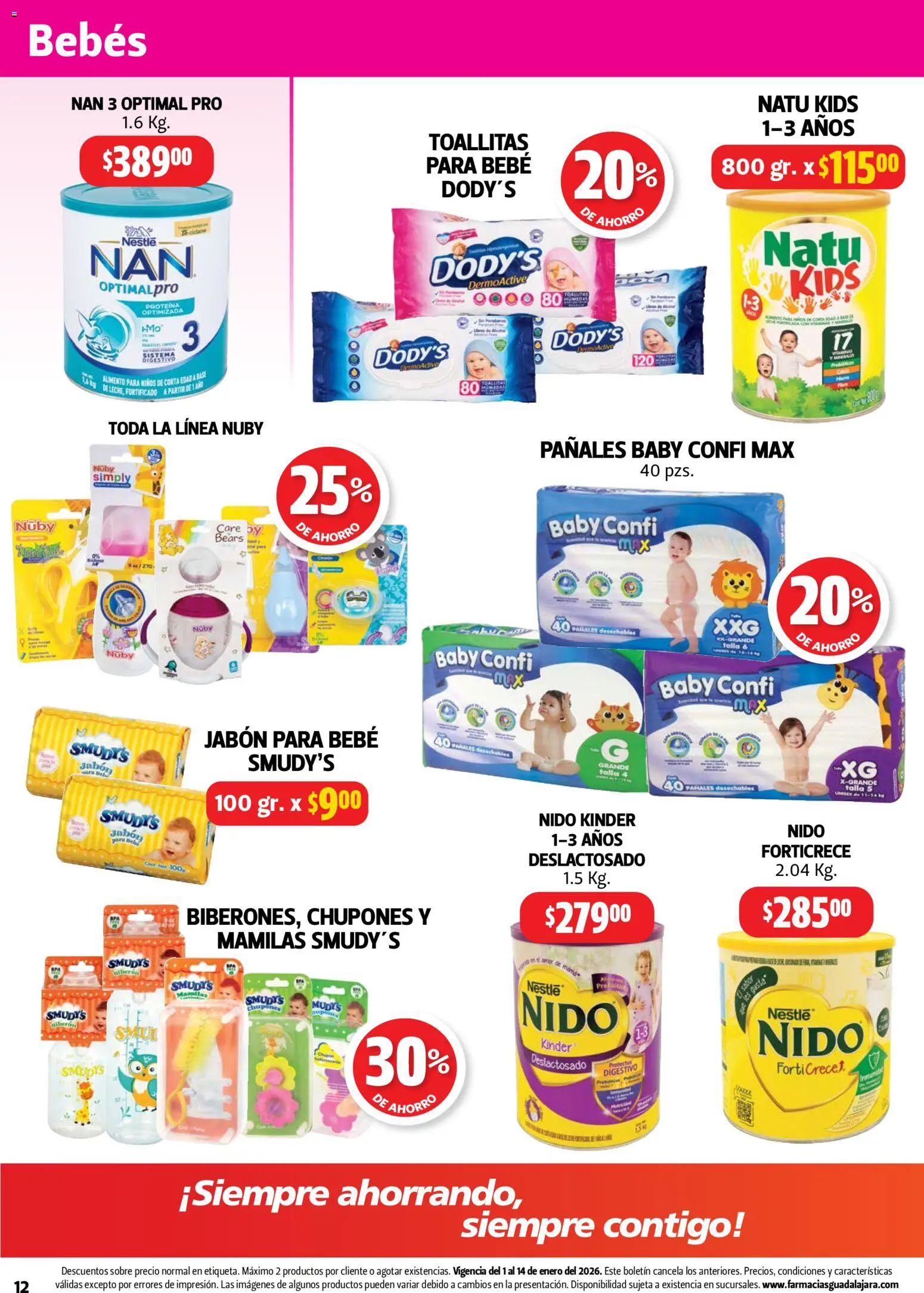 Nuevas ofertas de Farmacia Guadalajara válidas en toda la República Mexicana desde el 01.01.2026. ¡Encuentra las mejores ofertas en Farmacia Guadalajara catálogo! | Página: 12