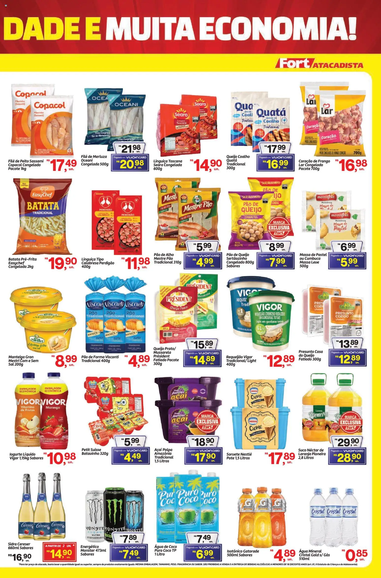 Fort Atacadista Folheto - válido de 30.12.2025 | Página: 3 | Produtos: Água de coco, Pao de alho, Pão de forma, Pão de queijo