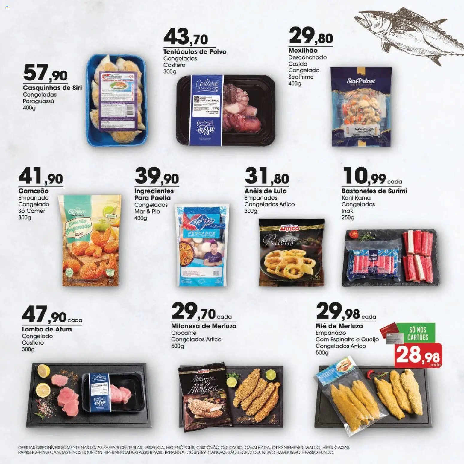 Zaffari Folheto - válido de 26.03.2026 | Página: 5 | Produtos: Mesa, Camarão, Queijo, Lula