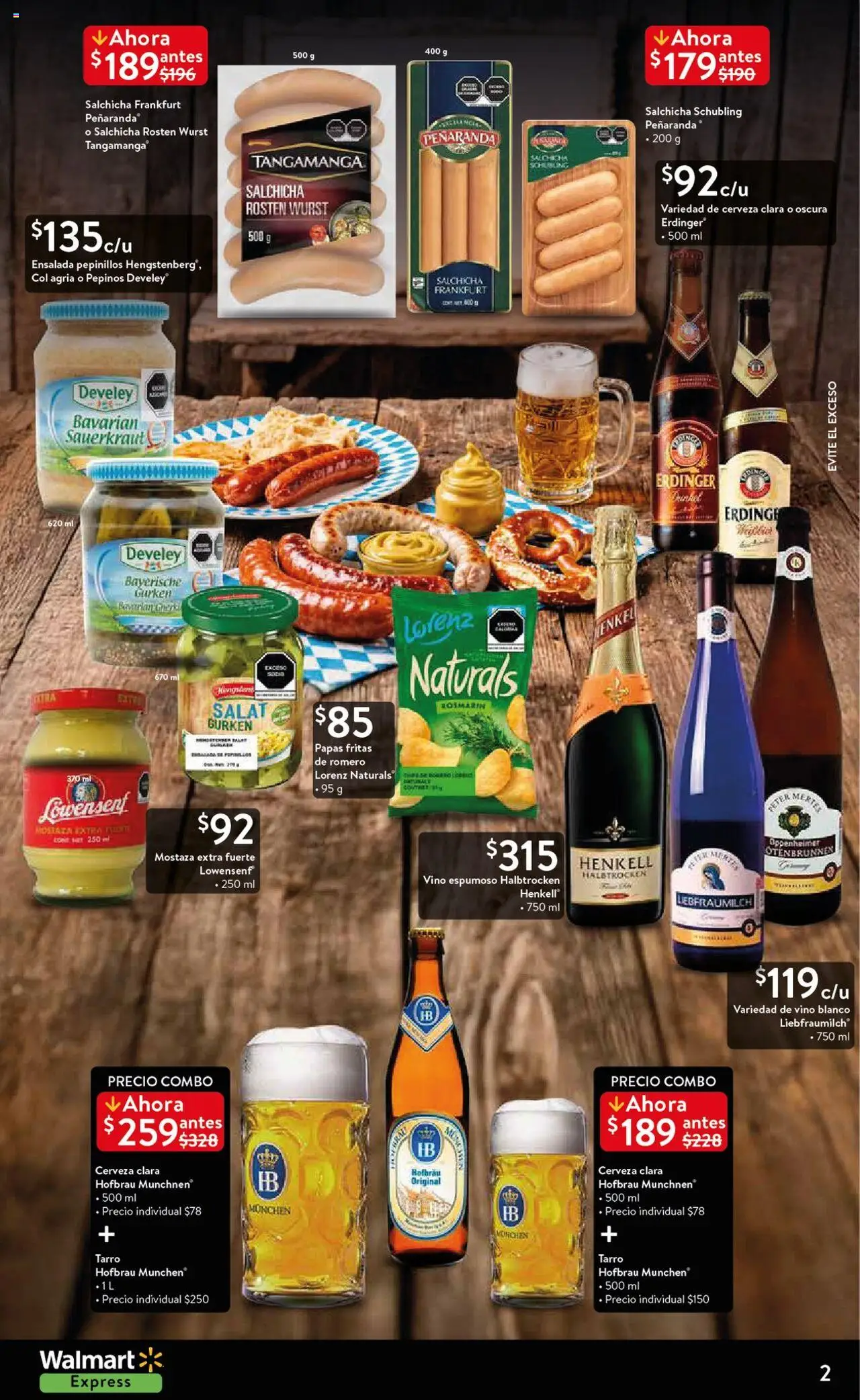 Nuevas ofertas de Walmart Express válidas en toda la República Mexicana desde el 17.09.2025. ¡Encuentra las mejores ofertas en Walmart Express - Folleto Sabores alemanes! | Página: 2 | Productos: Mostaza, Salchicha, Cerveza, Pepinos