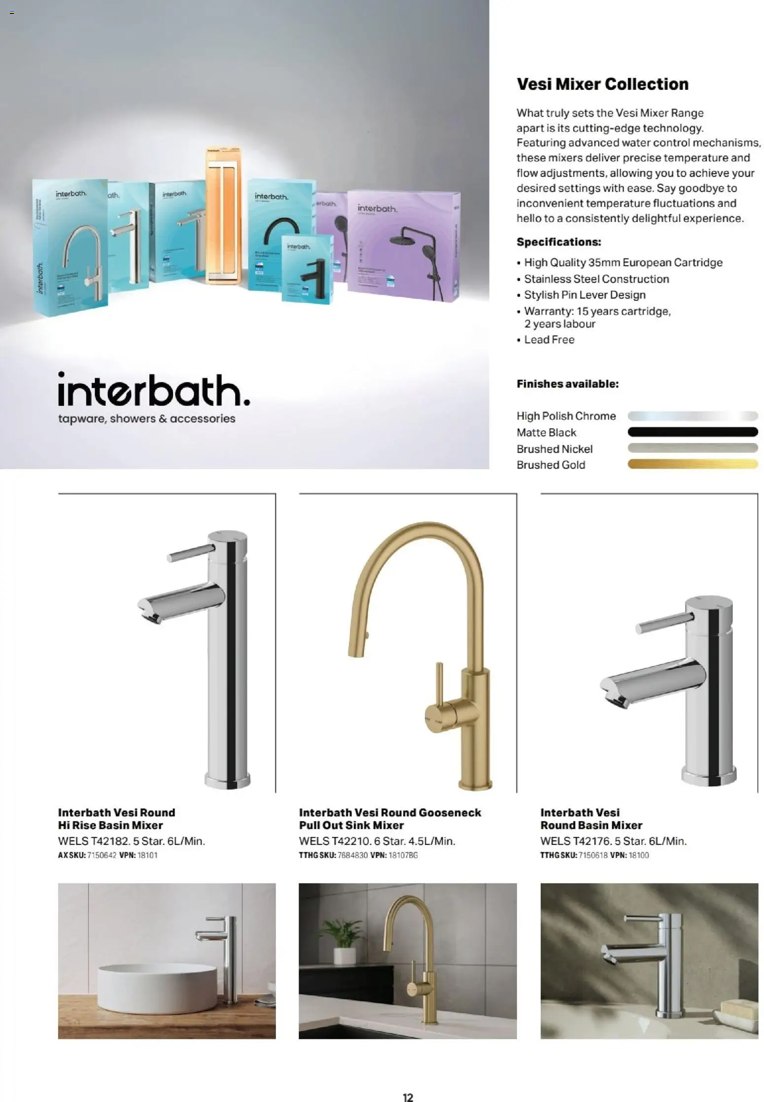 Mitre 10 catalogue - valid from 13.02.2026 | Page: 12 | Products: Sink, Water, Accessories, Mixer
