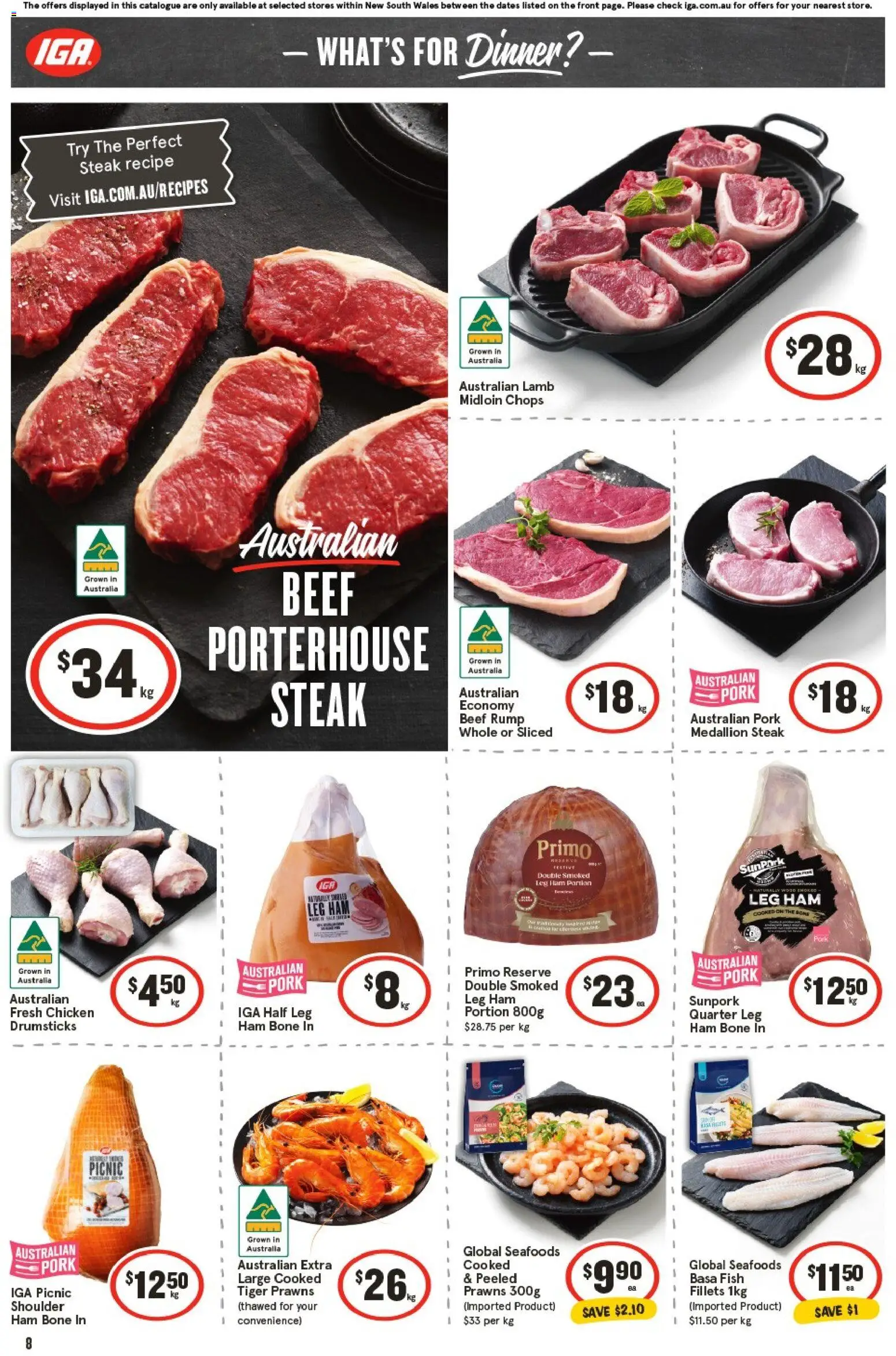 IGA catalogue - valid from 29.10.2025 | Page: 11 | Products: Lamb, Fish, Beef, Steak