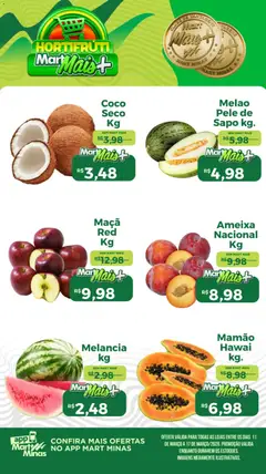 Mart Minas ofertas Hortifruti - Pré-Visualização do folheto da loja Mart Minas, válido de 11.03.2026