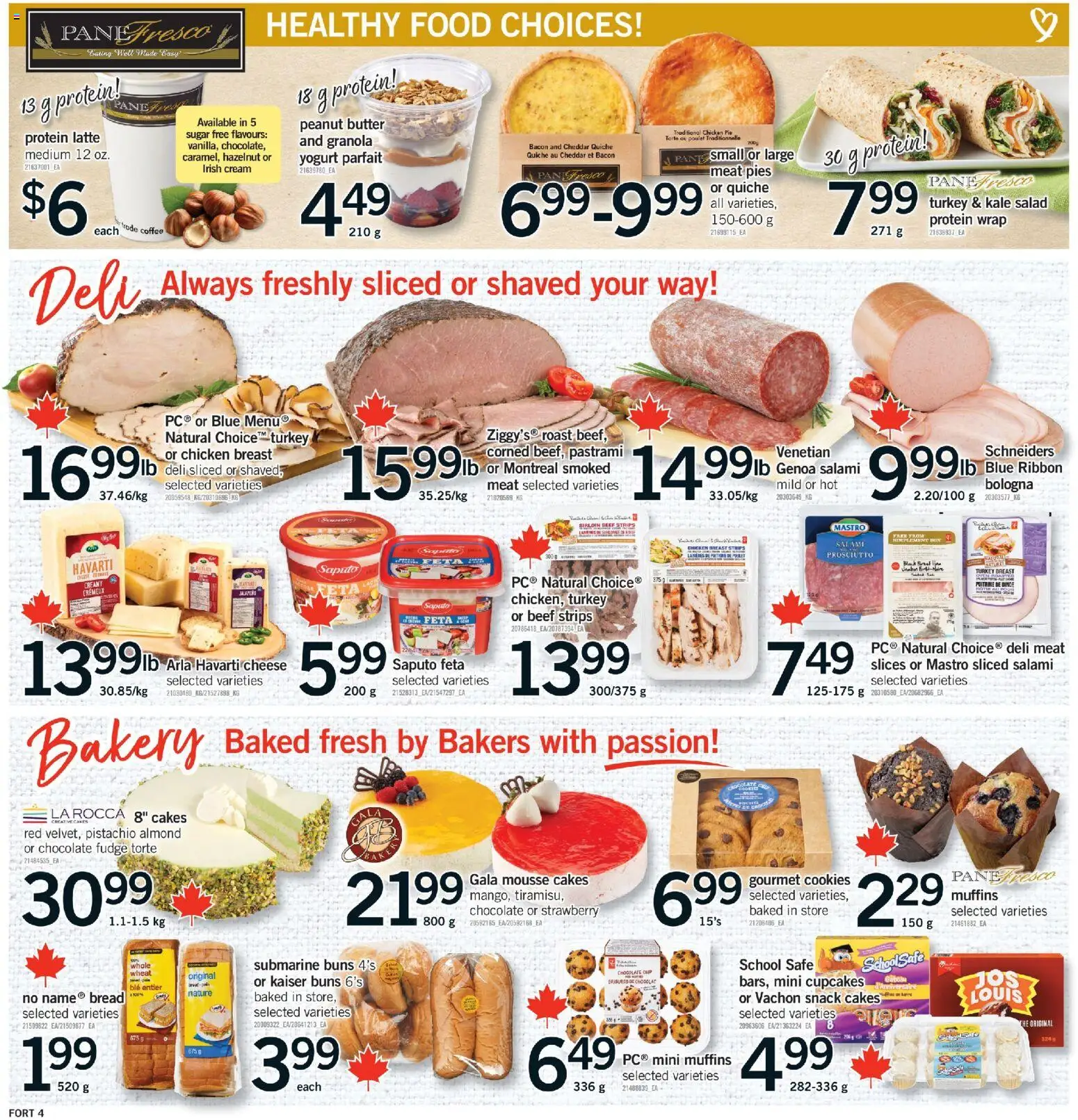 Fortinos flyer valid from 01.01.2026 | Page: 5 | Products: Cream, Salad, Yogurt, Bread