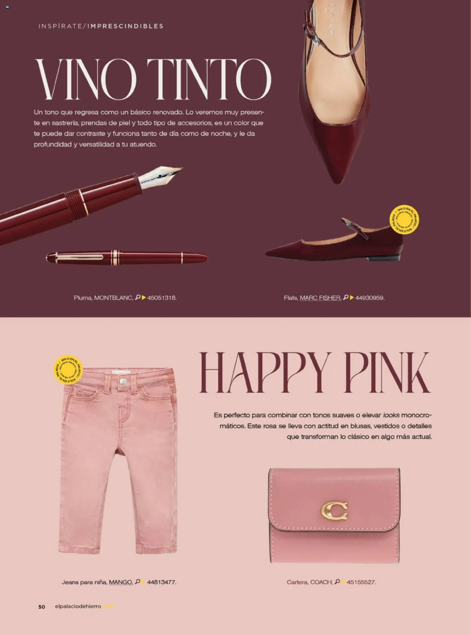 Nuevas ofertas de Palacio De Hierro válidas en toda la República Mexicana desde el 01.03.2026. ¡Encuentra las mejores ofertas en Palacio De Hierro catálogo! | Página: 52 | Productos: Pala, Vino, Té