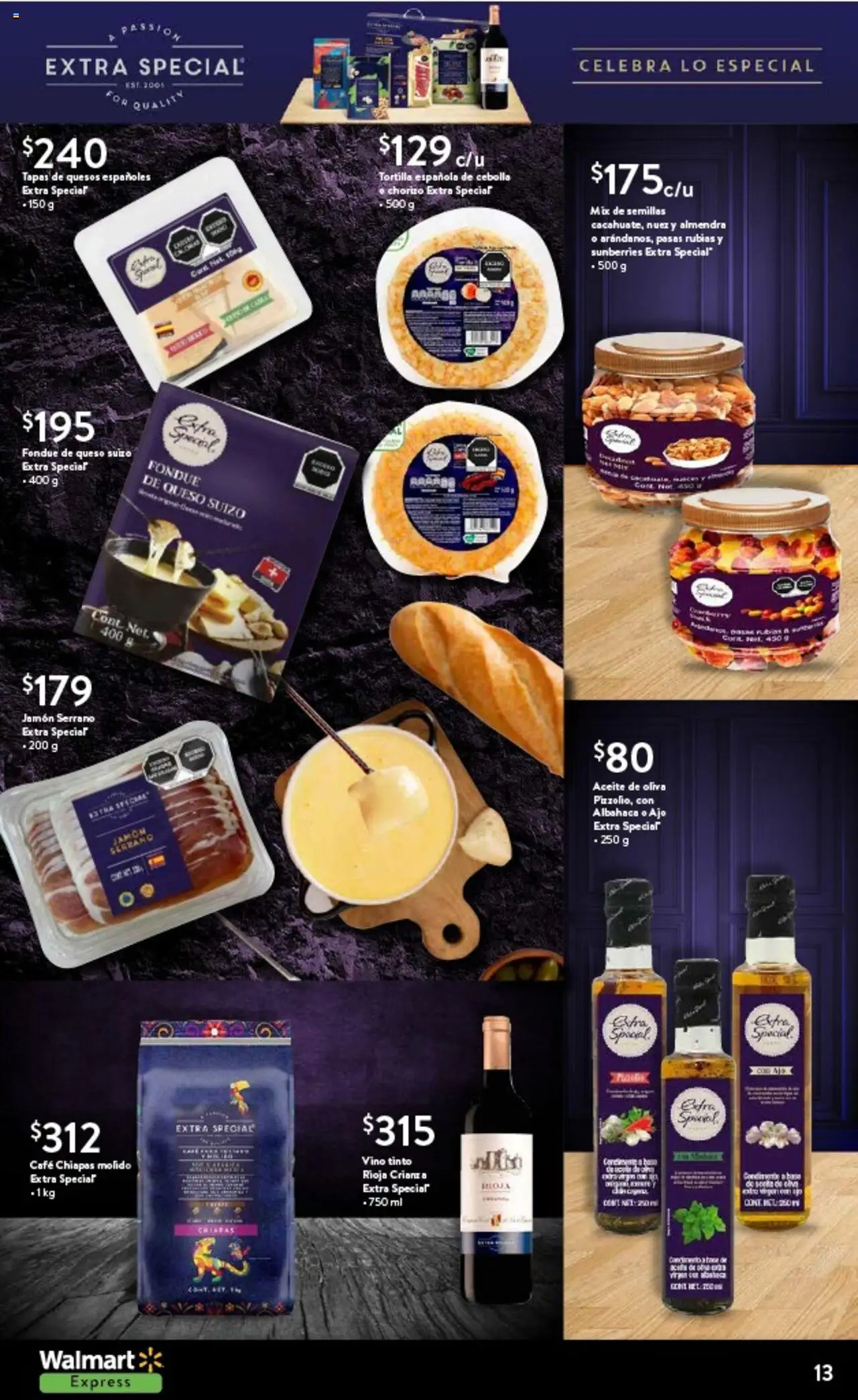 Nuevas ofertas de Walmart Express válidas en toda la República Mexicana desde el 14.08.2025. ¡Encuentra las mejores ofertas en Walmart Express - Folleto! | Página: 13 | Productos: Cebolla, Aceite de oliva, Jamón, Semillas