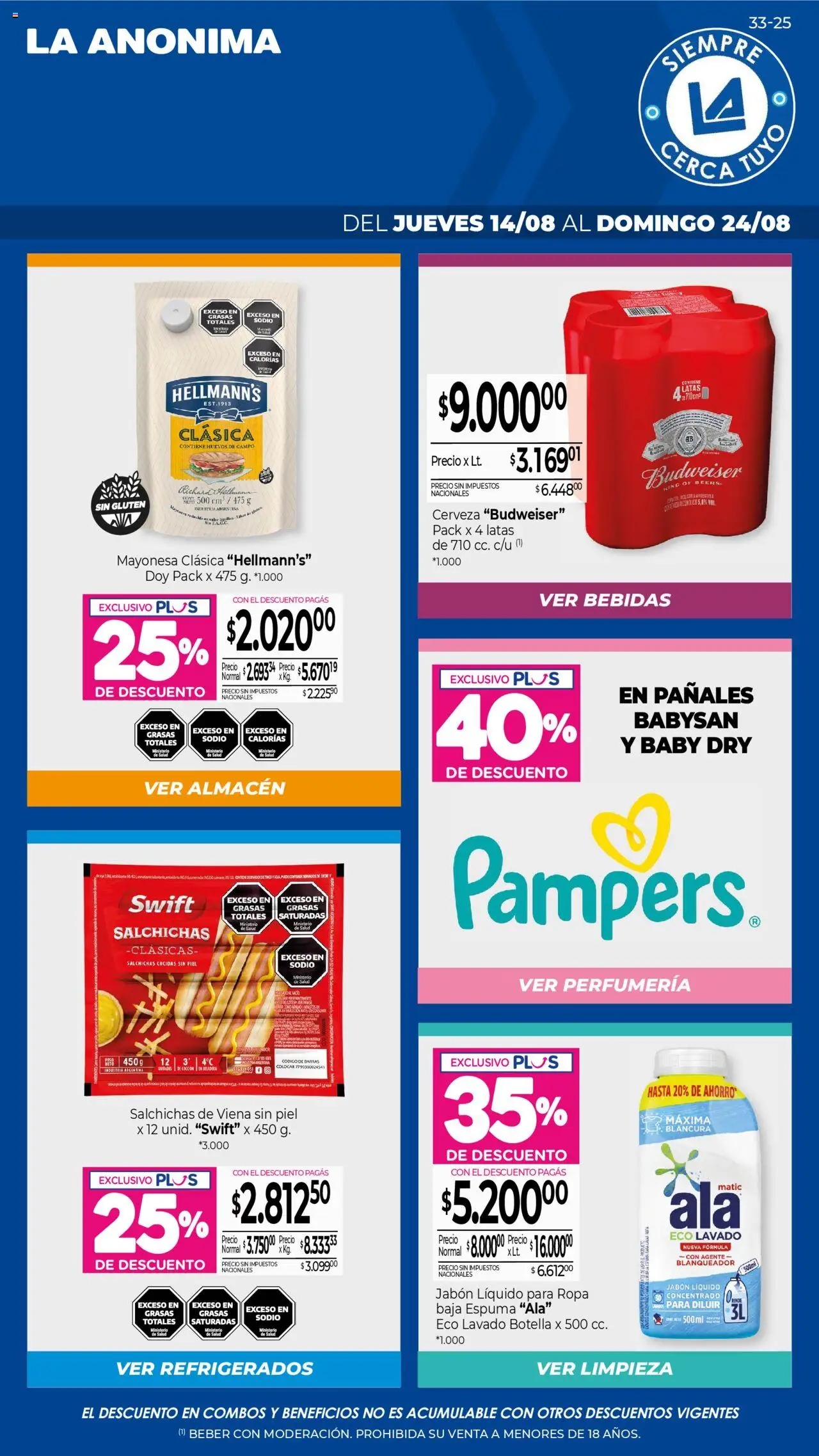 La Anonima - Insuperables - z3 │ válido desde el 14.08.2025 | Página: 1 | Productos: Mayonesa, Ropa, Heladera, Pañales