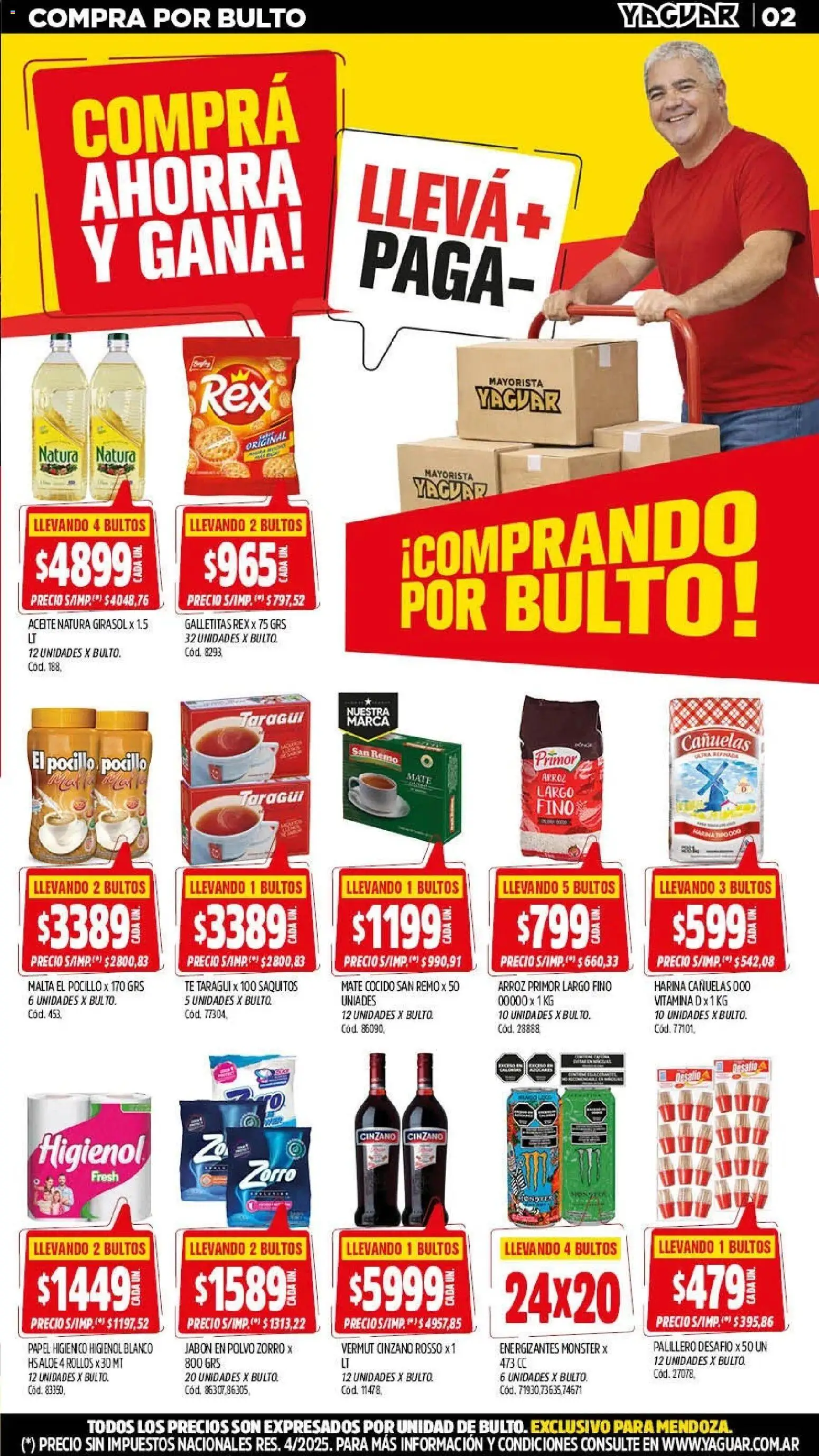 Yaguar - Oferta Semanal Mendoza │ válido desde el 13.04.2026 | Página: 2 | Productos: Mate, Harina, Jabón en polvo, Pocillo