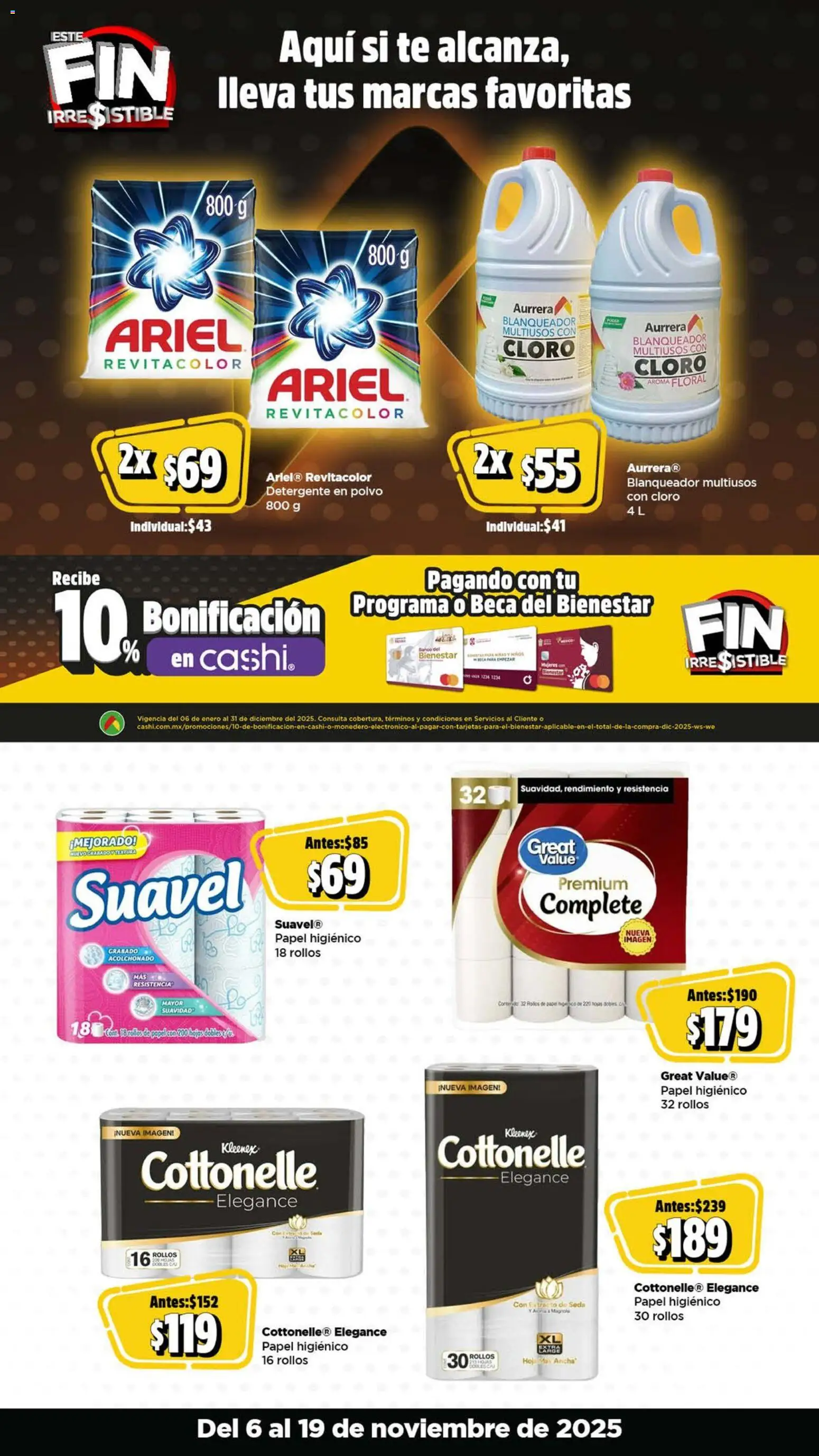 Nuevas ofertas de Bodega Aurrerá válidas en toda la República Mexicana desde el 06.11.2025. ¡Encuentra las mejores ofertas en Bodega Aurrerá Buen Fin ! | Página: 7 | Productos: Detergente, Cloro, Banco, Té