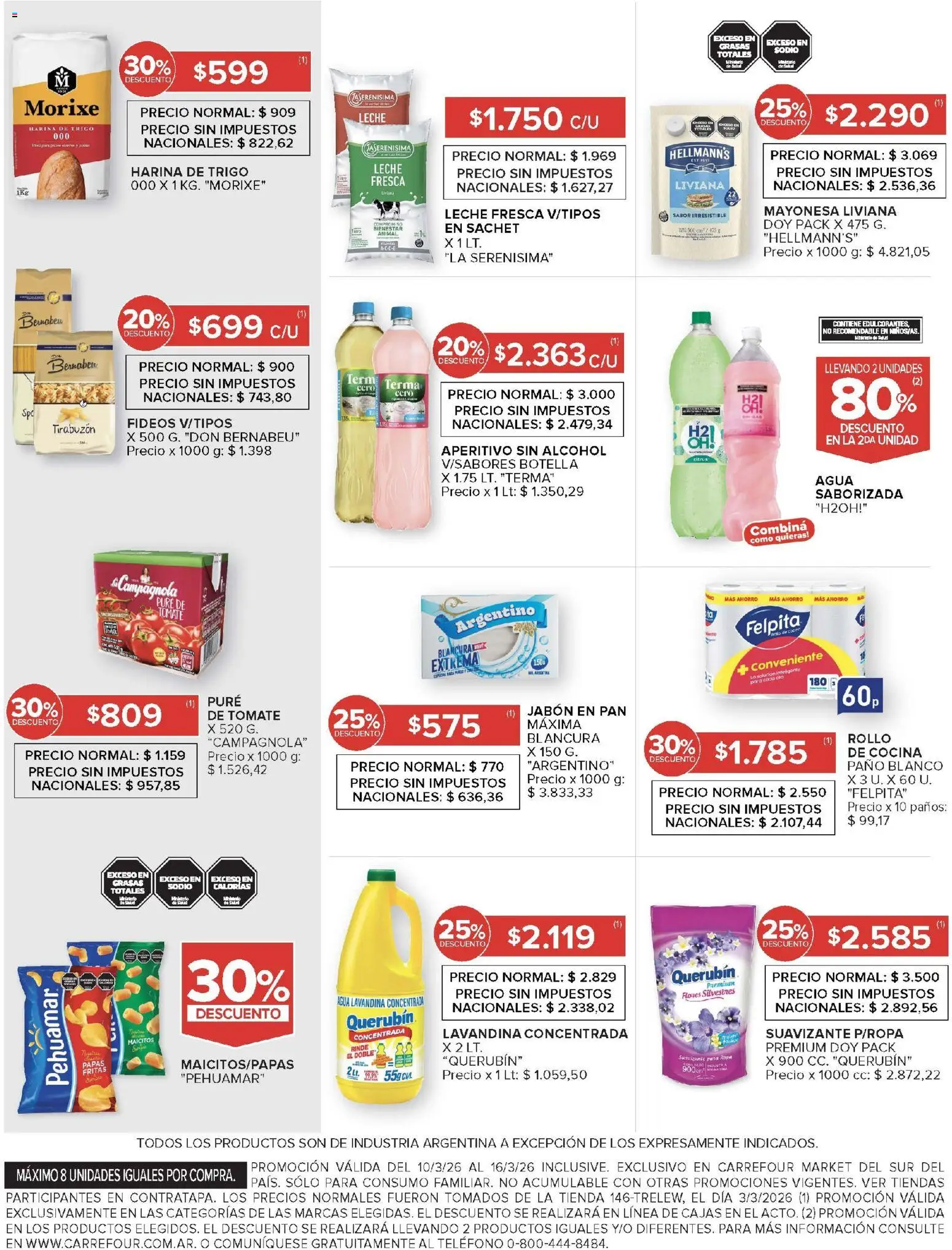Carrefour Market catálogo │ válido desde el 10.03.2026 | Página: 12 | Productos: Cocina, Jabón, Agua, Fideos