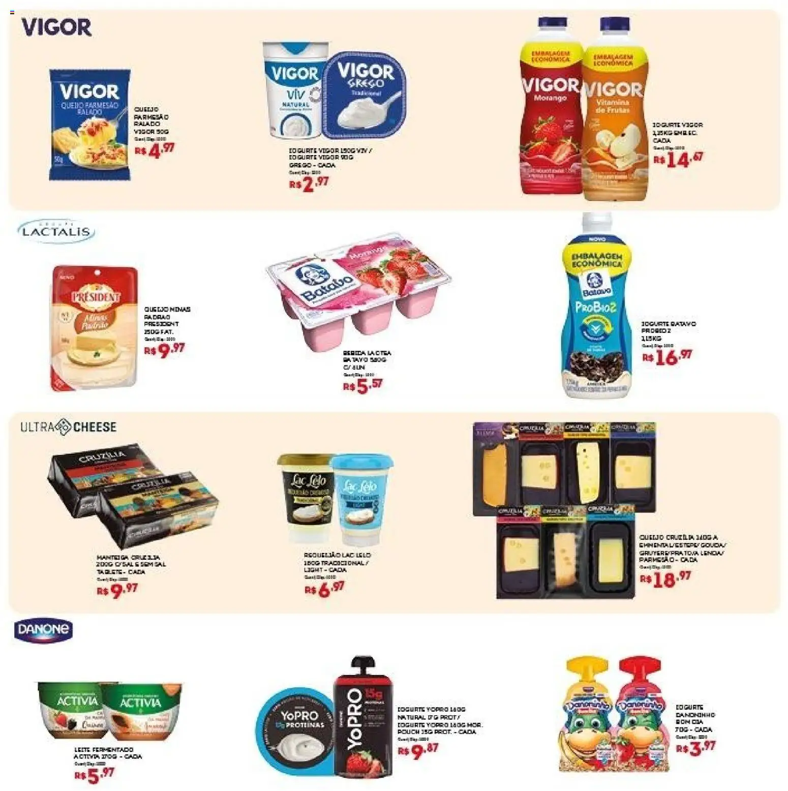Bistek Supermercados Folheto - válido de 11.03.2026 | Página: 10 | Produtos: Leite, Manteiga, Iogurte, Parmesão