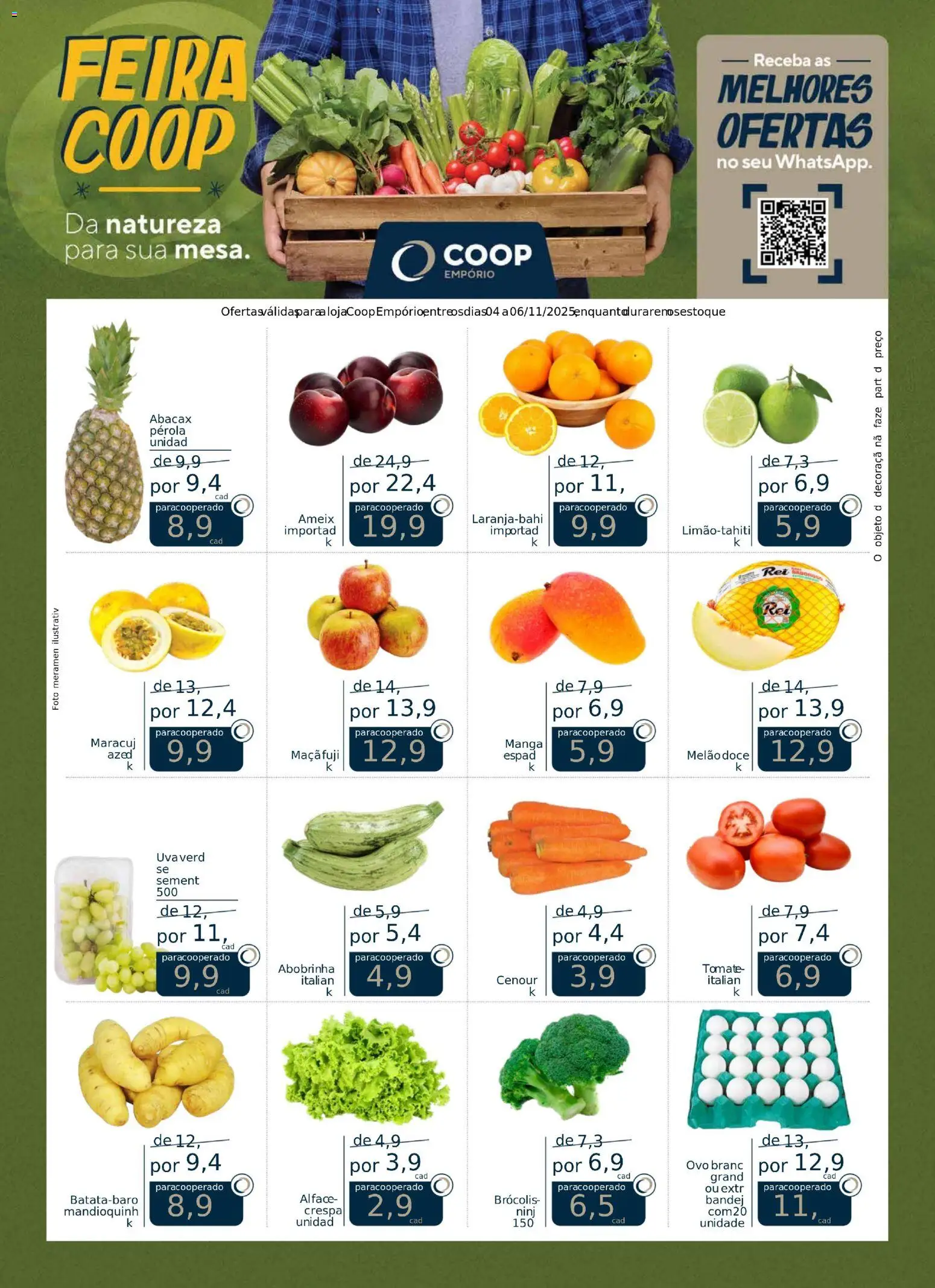 Coop Folheto - válido de 04.11.2025 | Página: 1 | Produtos: Melão, Abobrinha, Alface, Brócolis