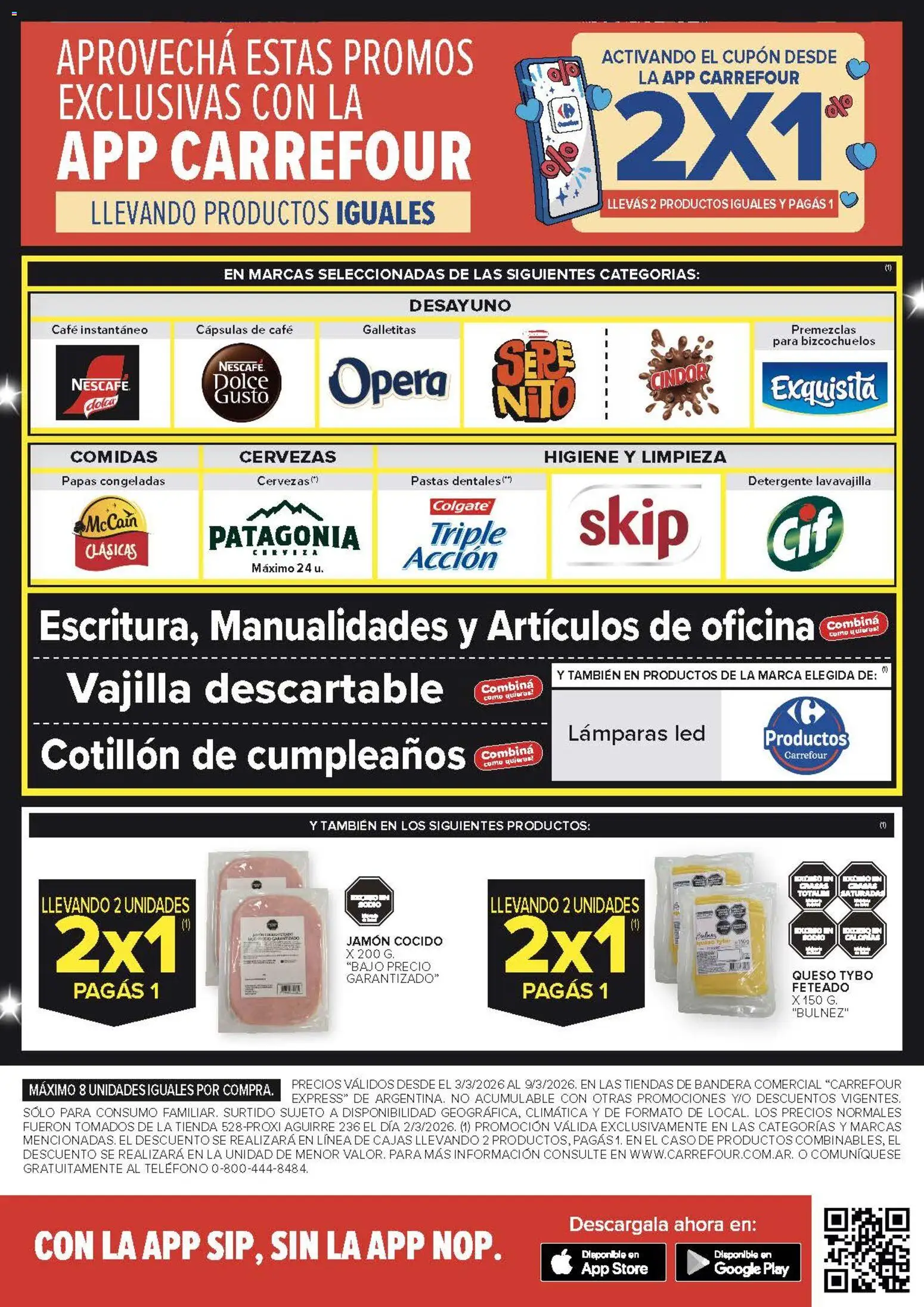 Carrefour Express ofertas │ válido desde el 03.03.2026 | Página: 2 | Productos: Caso, Jamón cocido, Detergente, Jamón
