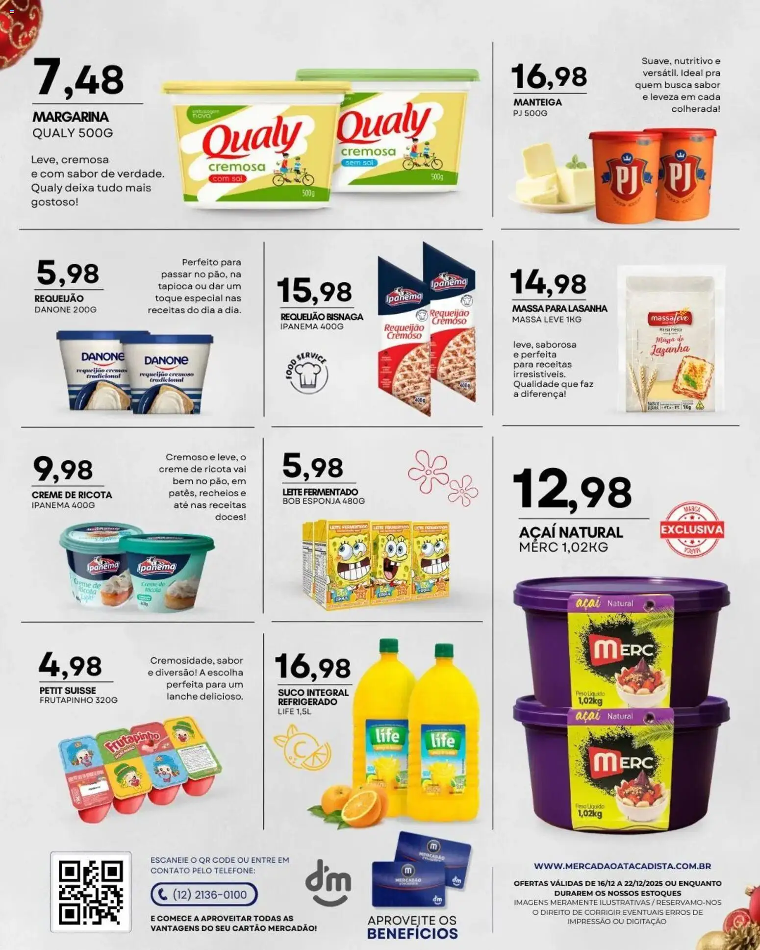 Mercadão Atacadista Folheto - válido de 16.12.2025 | Página: 8 | Produtos: Esponja, Leite, Massa, Requeijão