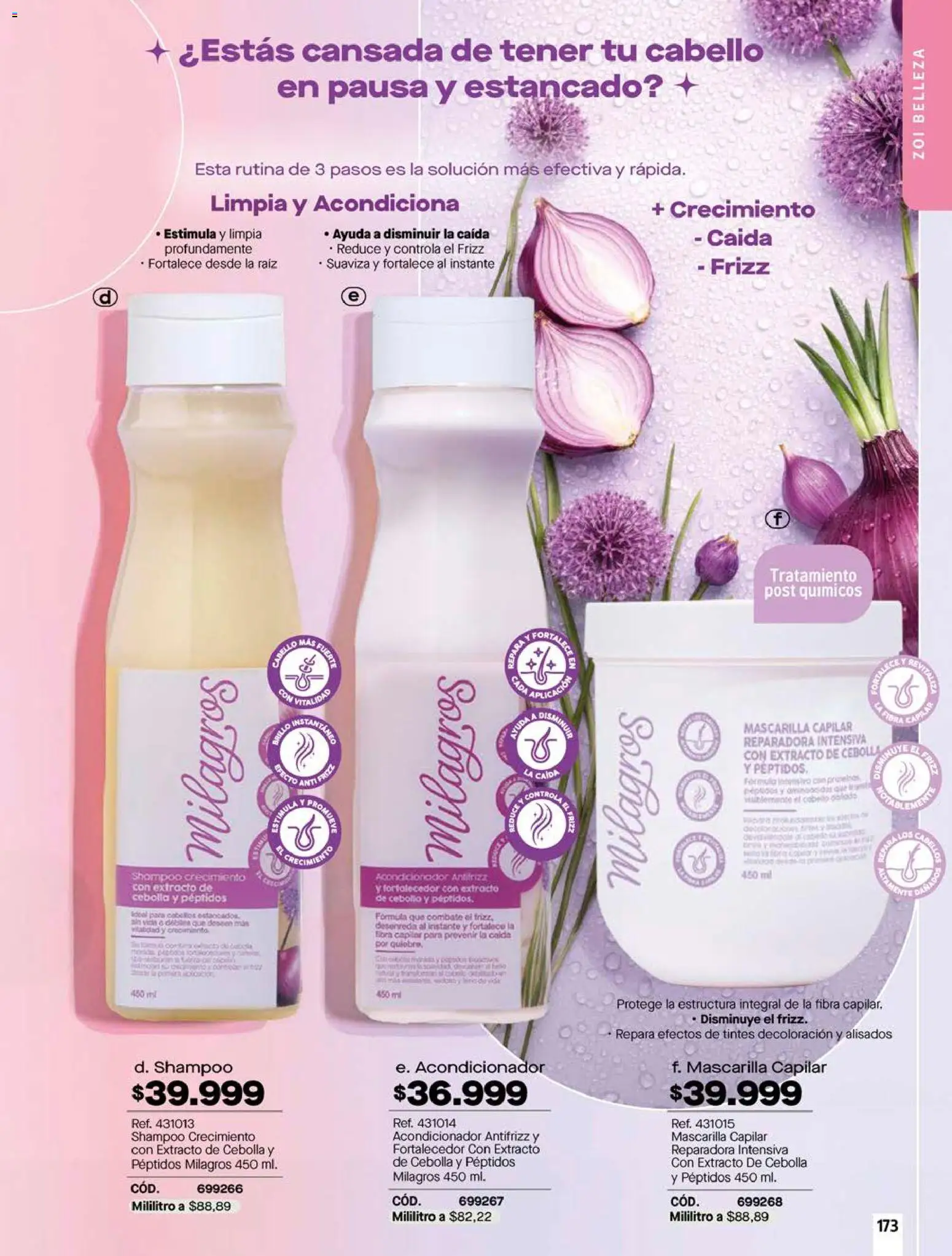 Pacifika revista - valida desde el 01.08.2026 | Página: 173 | Productos: Shampoo, Cebolla, Mascarilla, Acondicionador