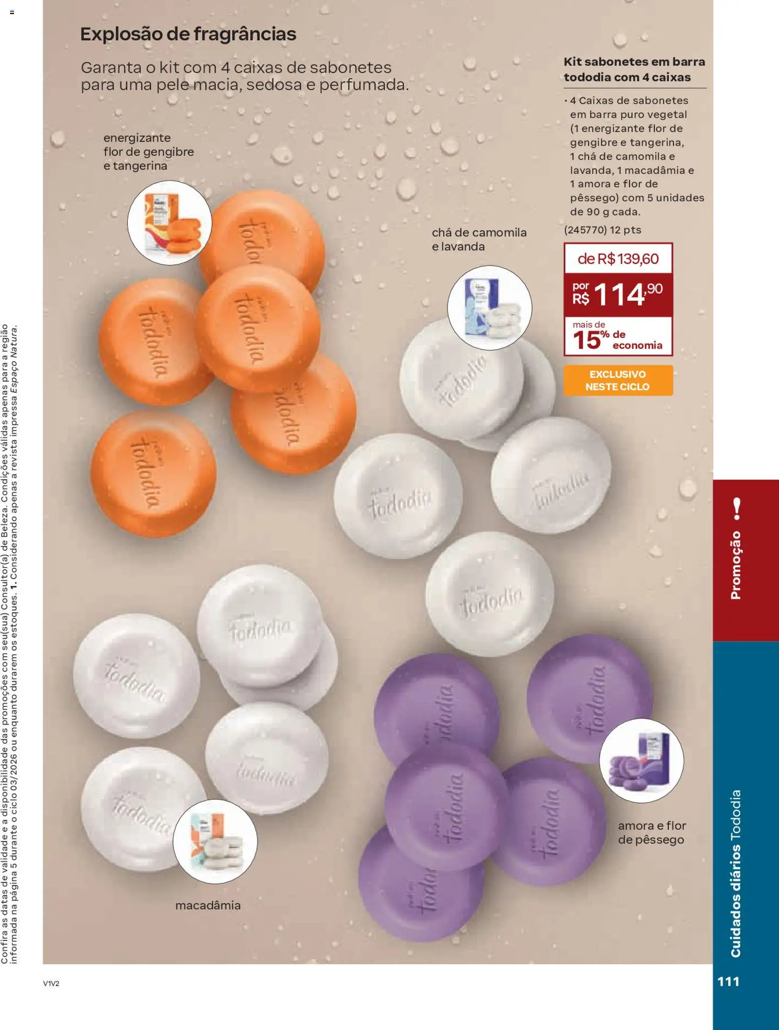 Natura Folheto - válido de 04.02.2026 | Página: 111 | Produtos: Pêssego, Gengibre, Revista, Chá