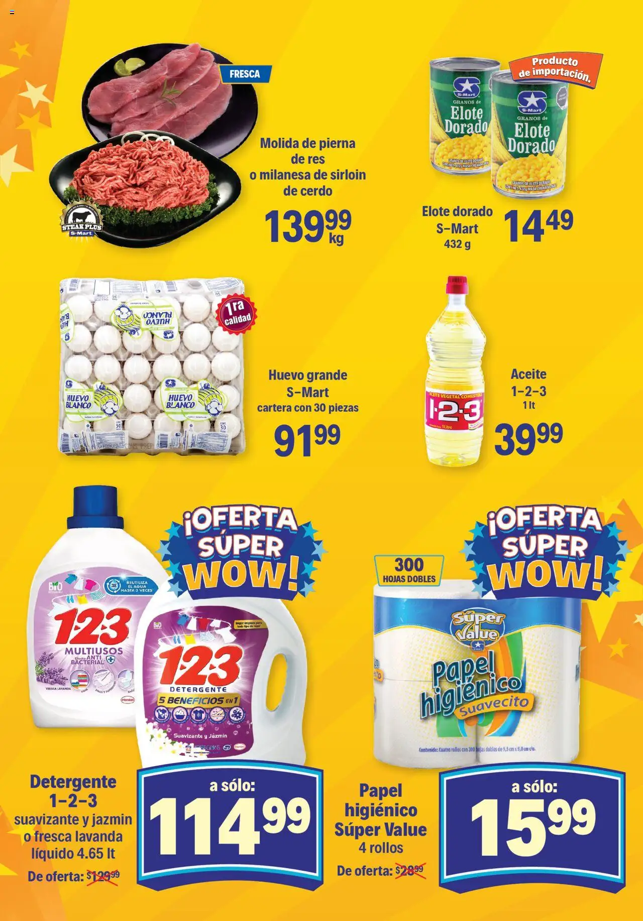 Nuevas ofertas de S-Mart válidas en toda la República Mexicana desde el 23.09.2025. ¡Encuentra las mejores ofertas en S-Mart - Folleto! | Página: 3 | Productos: Huevo, Agua, Cerdo, Suavizante