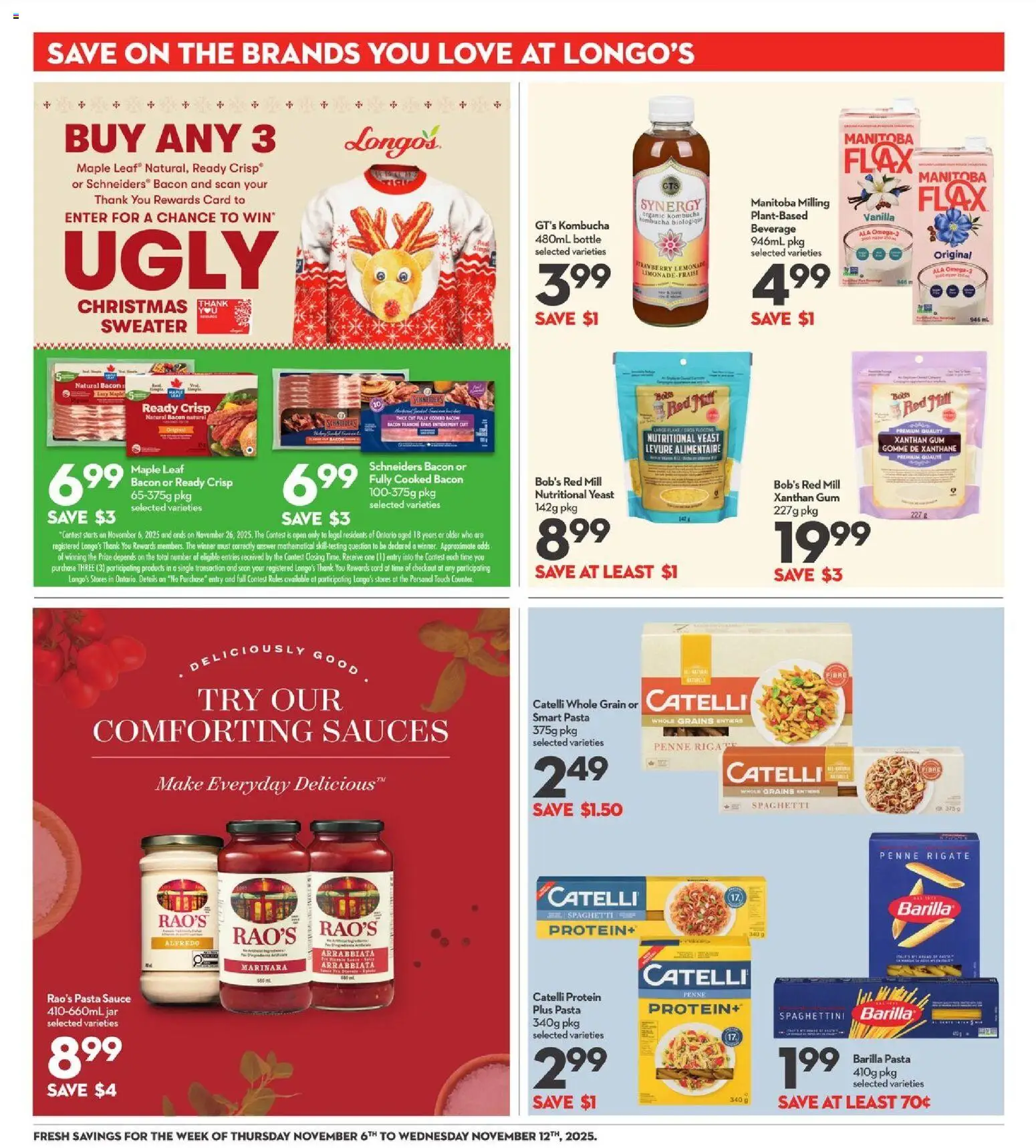 Longo's flyer valid from 06.11.2025 | Page: 19 | Products: Pasta, Sweater
