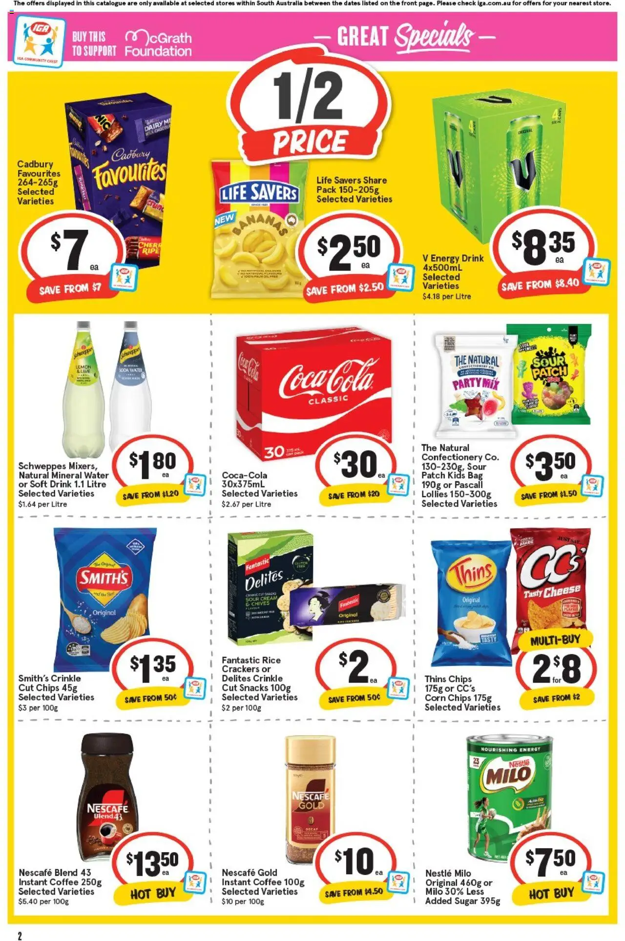 IGA catalogue - valid from 24.09.2025 | Page: 2 | Products: Rice, Water, Foundation, Bag