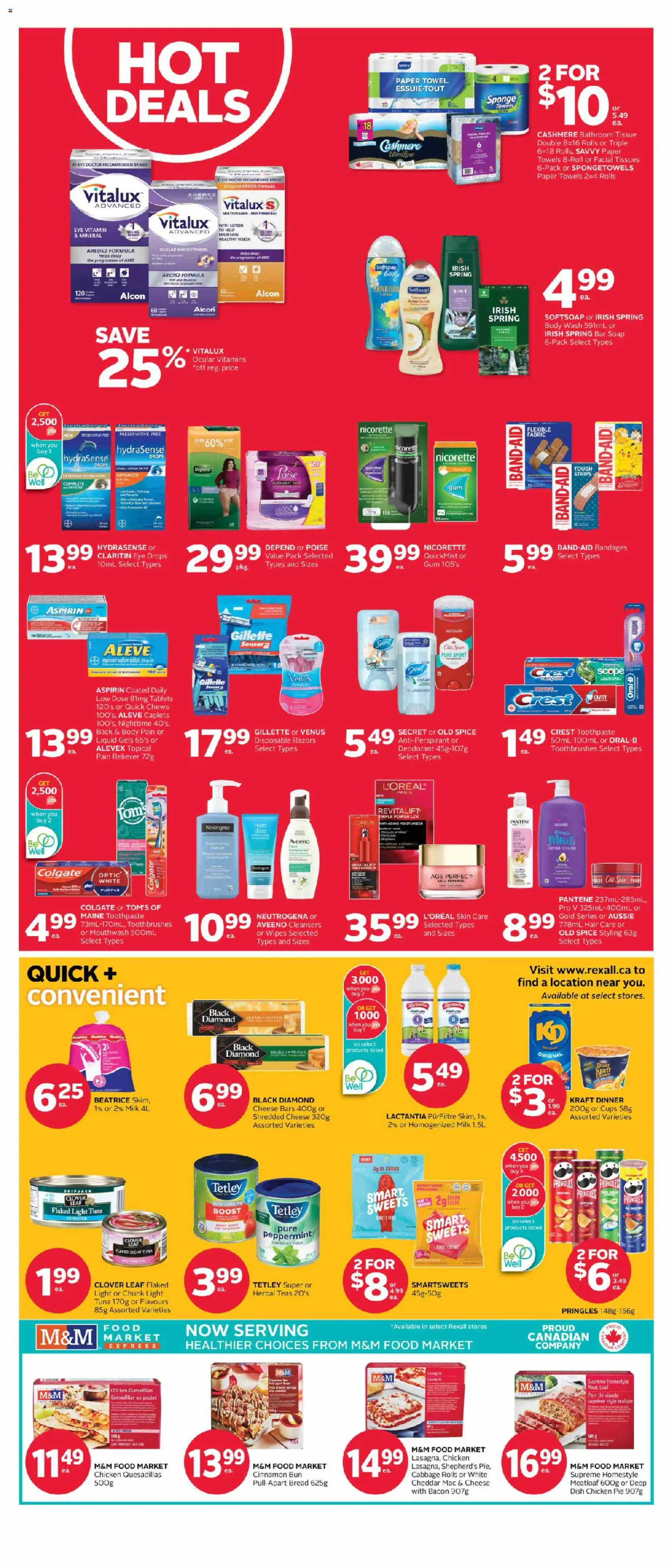 Rexall flyer valid from 16.01.2026 | Page: 2 | Products: Deodorant, Antiperspirant, Bread, Chicken