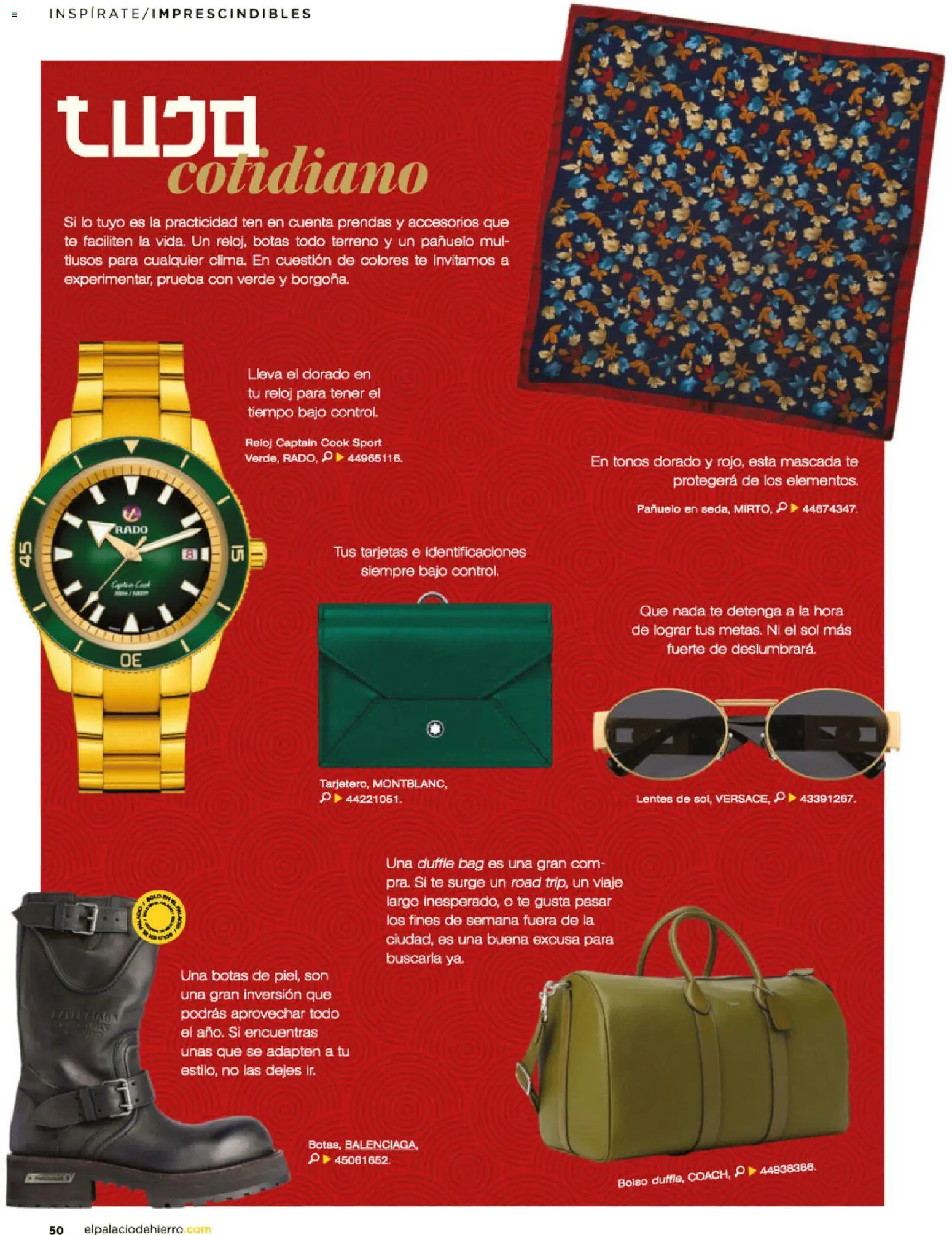 Nuevas ofertas de Palacio De Hierro válidas en toda la República Mexicana desde el 02.02.2026. ¡Encuentra las mejores ofertas en Palacio De Hierro catálogo! | Página: 52 | Productos: Botas, Pañuelo, Té, Reloj