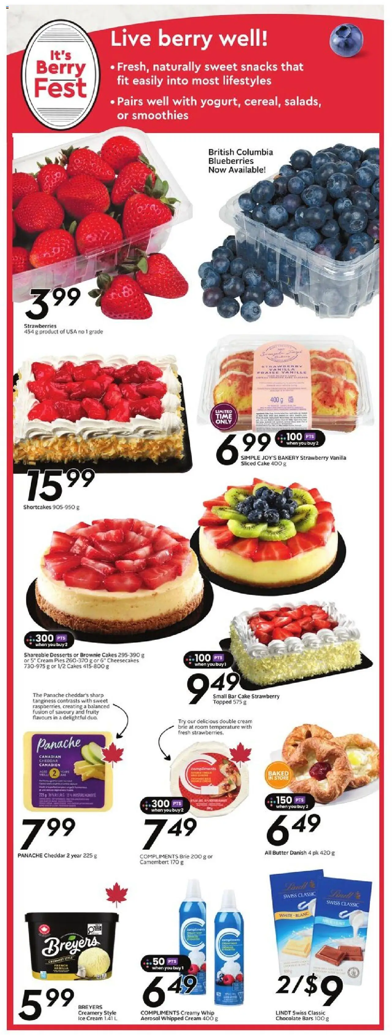 Safeway flyer valid from 31.07.2025 | Page: 8 | Products: Strawberries, Cream, Ice cream, Chocolate