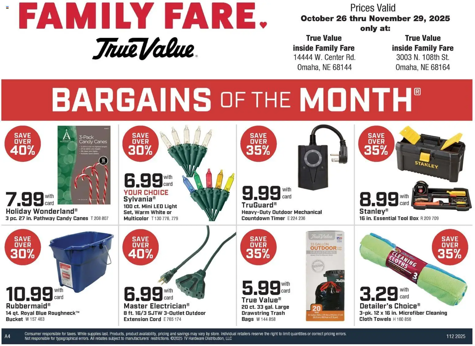 Family Fare Weekly Ad - MI - valid from 02.11.2025 | Page: 12 | Products: Box, Cleaning cloths, Tv