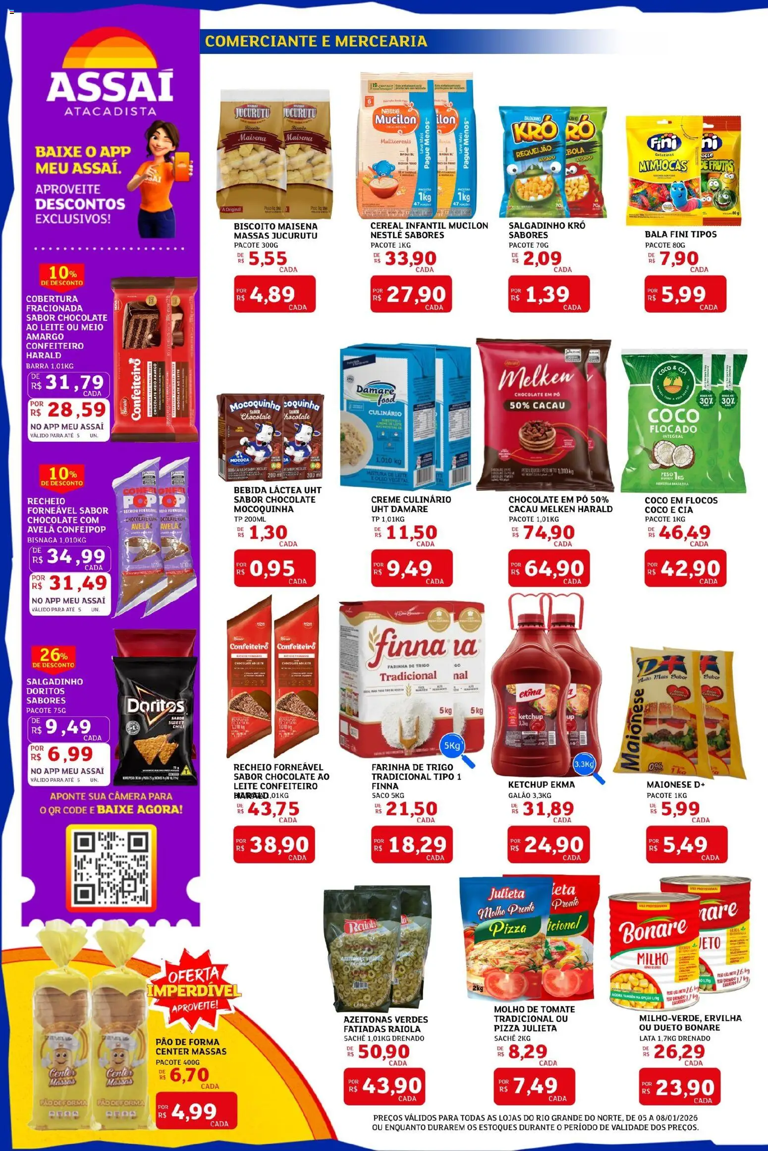 Assaí Atacadista Folheto - válido de 05.01.2026 | Página: 2 | Produtos: Pizza, Flocos, Mucilon, Maionese