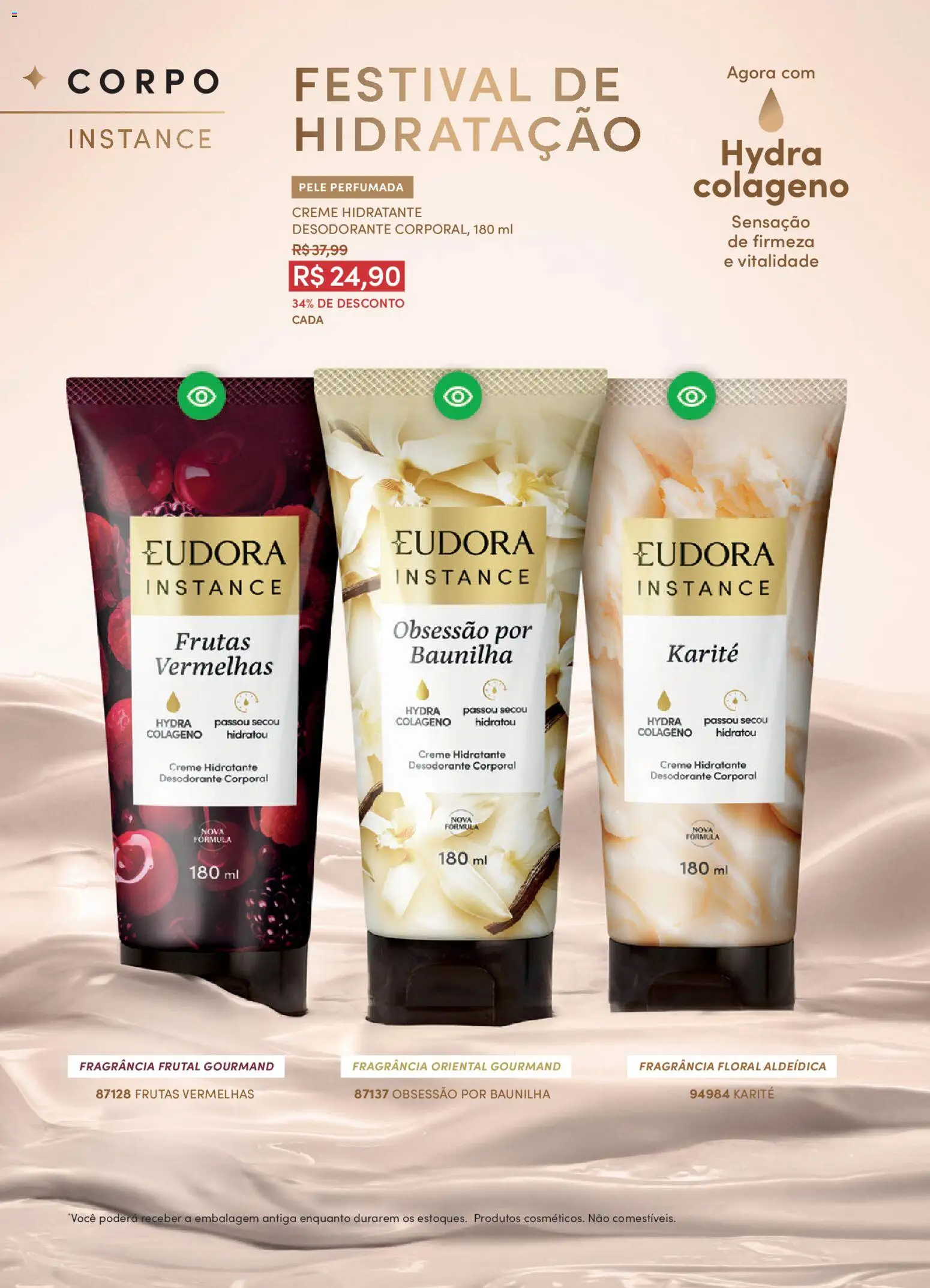 Eudora Folheto - válido de 19.02.2026 | Página: 82 | Produtos: Colágeno, Fragrância, Desodorante, Creme