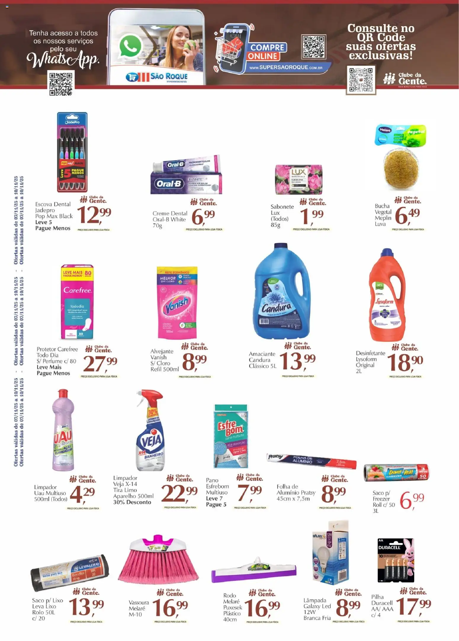 São Roque Supermercados Folheto - válido de 07.11.2025 | Página: 6 | Produtos: Perfume, Alvejante, Rolo, Vanish