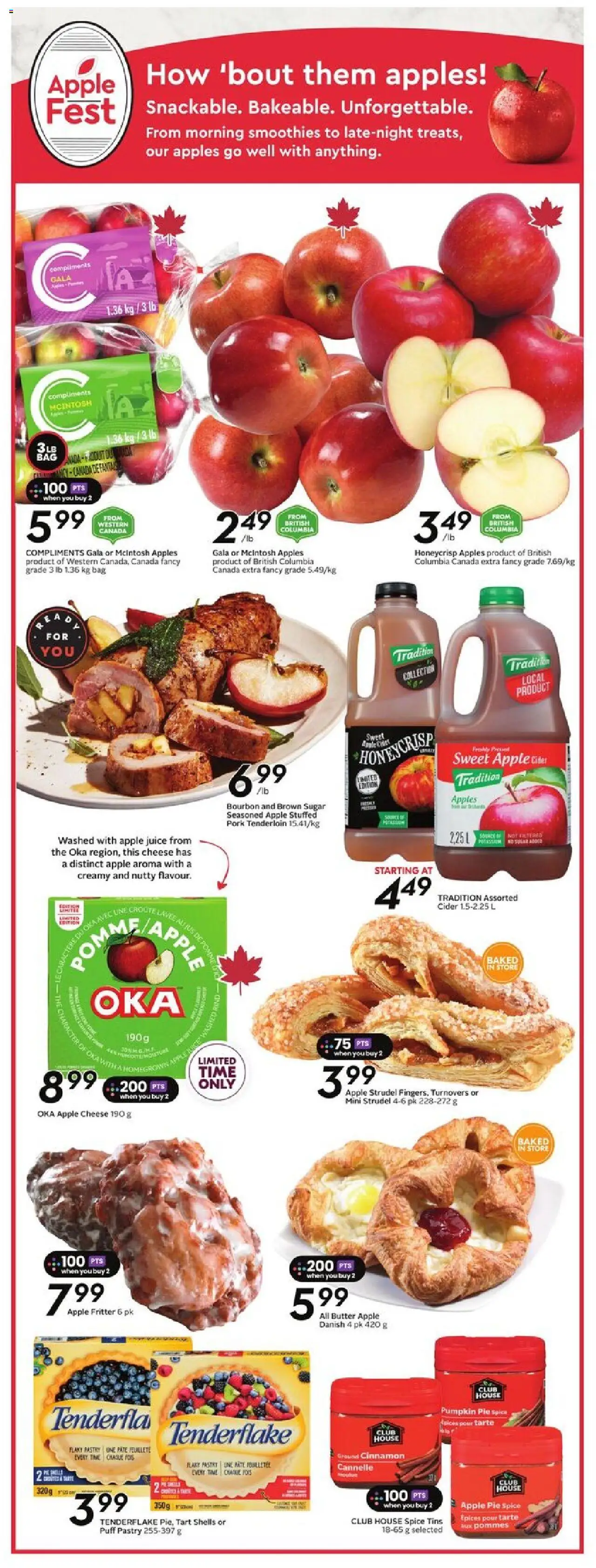 Safeway flyer valid from 02.10.2025 | Page: 8 | Products: Bourbon, Bag, Pumpkin, Apples