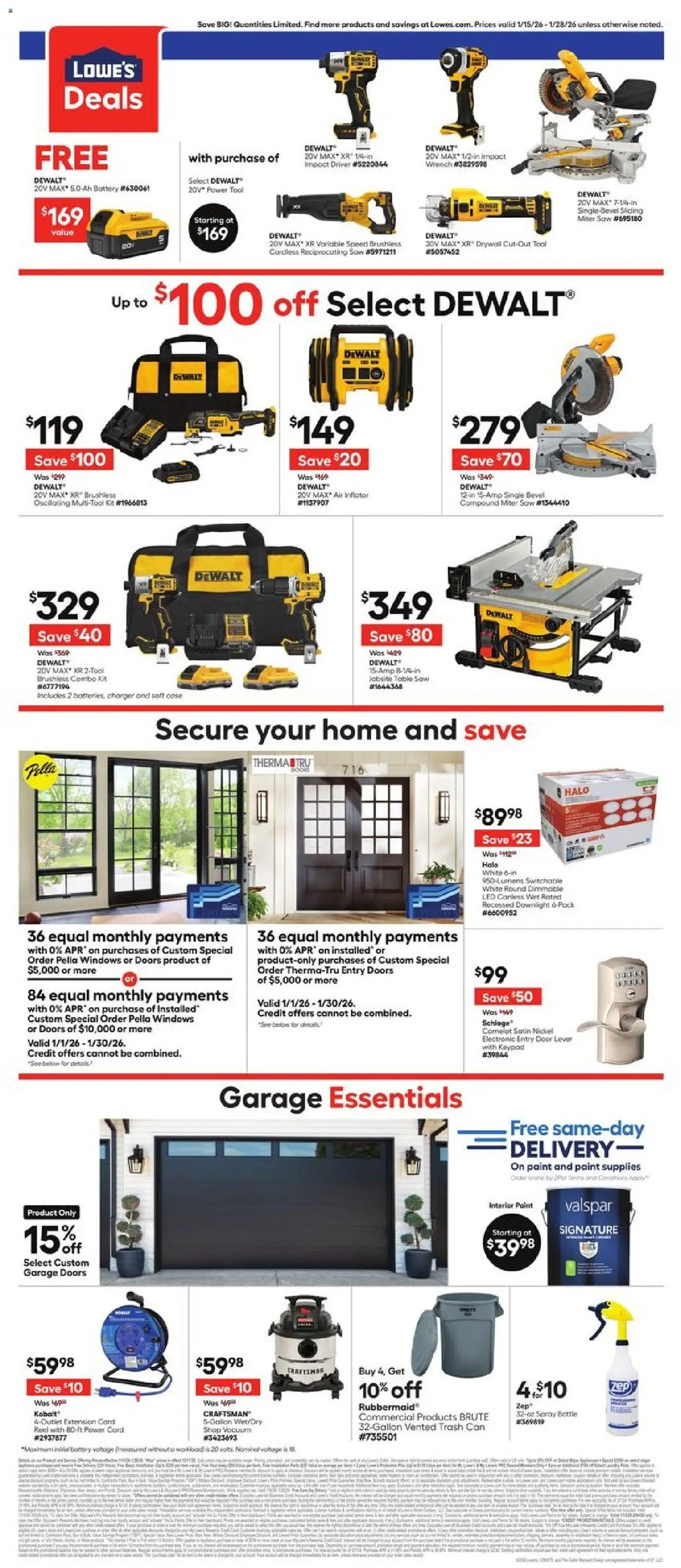 Lowe's Weekly Ad - valid from 15.01.2026 | Page: 2 | Products: Saw, Table, Table Saw, Charger