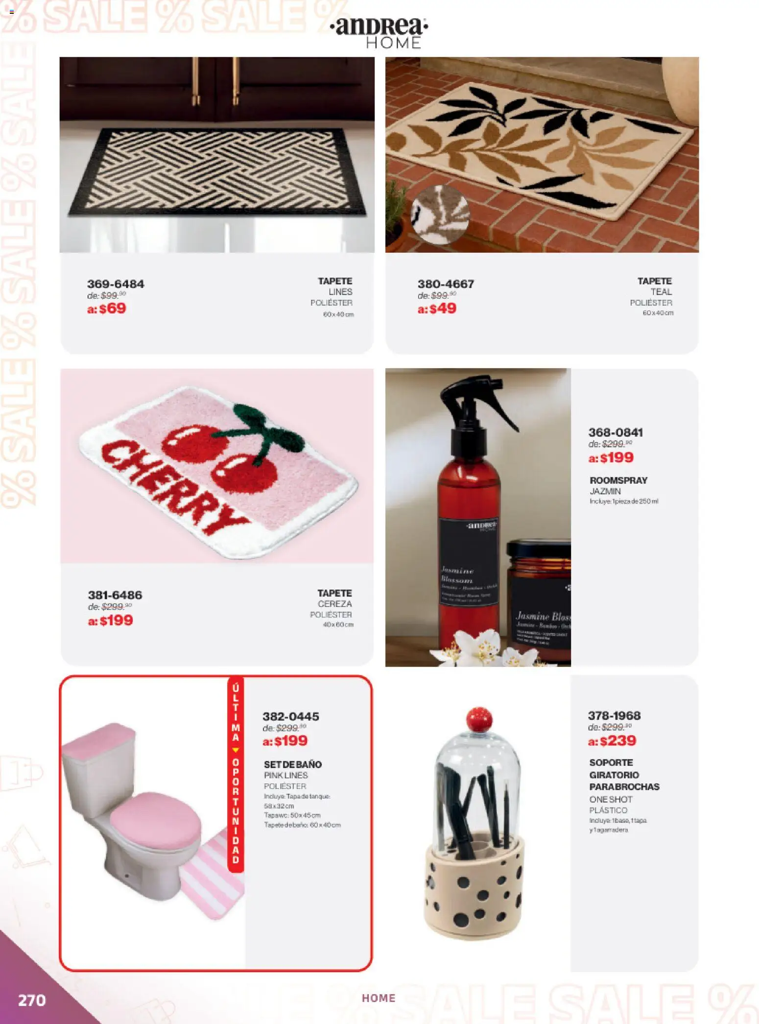 Nuevas ofertas de Andrea válidas en toda la República Mexicana desde el 21.12.2025. ¡Encuentra las mejores ofertas en Andrea catálogo Outlet! | Página: 270 | Productos: Shot, Tapete