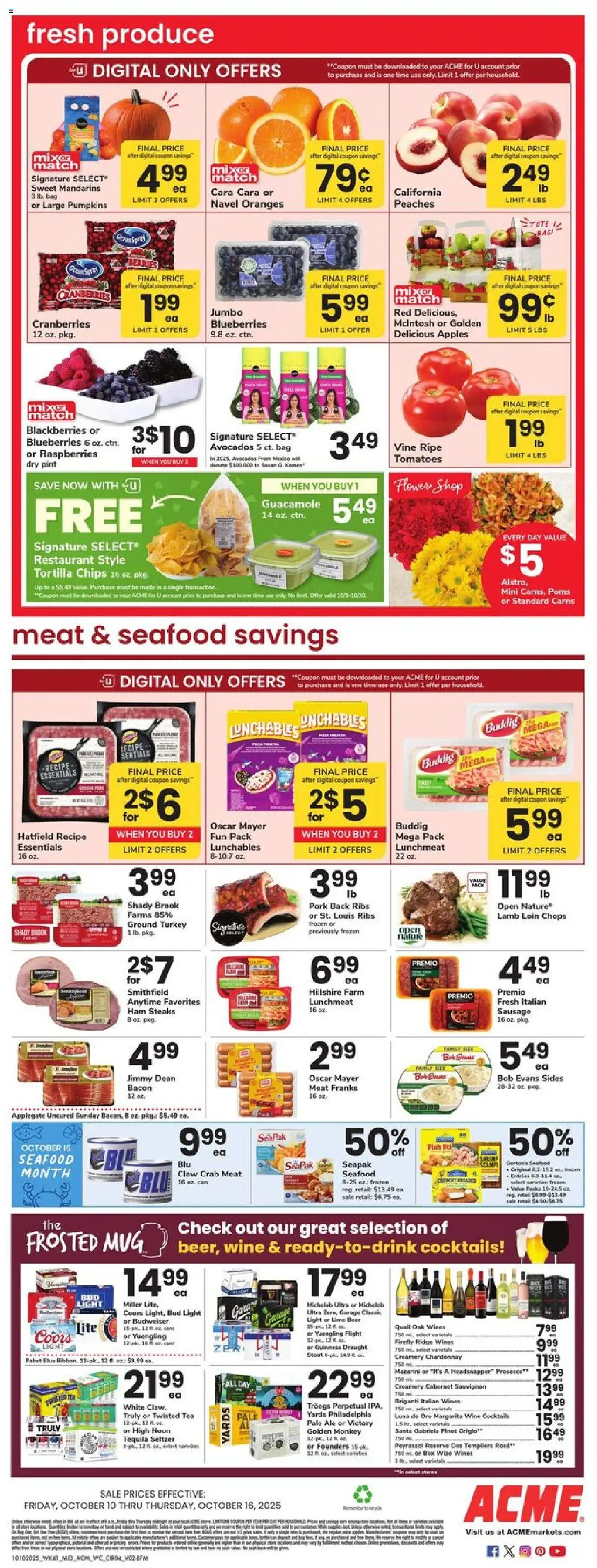 Acme Weekly Ad - valid from 10.10.2025 | Page: 3 | Products: Box, Pork, Fish, Tea