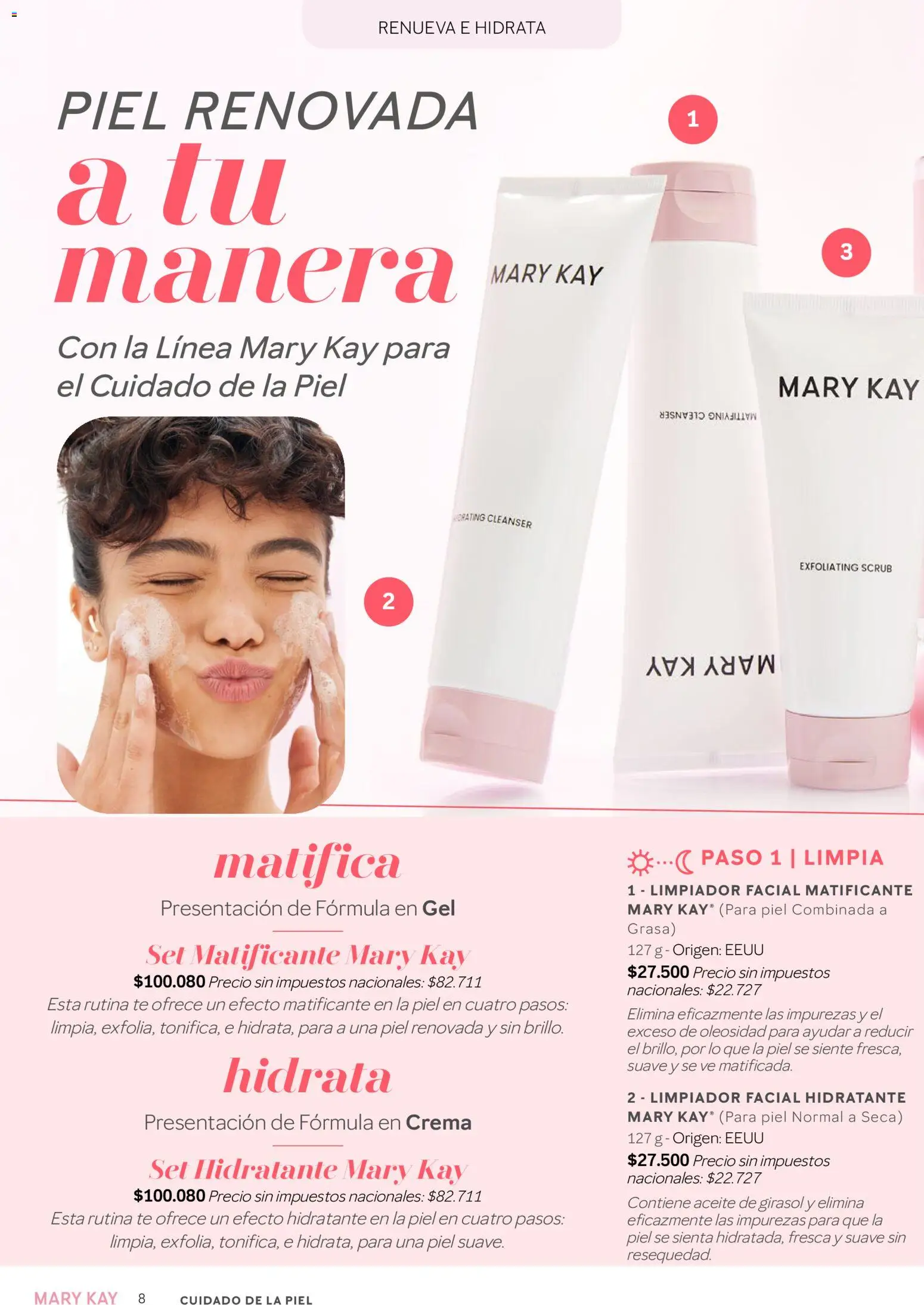 Mary Kay - Look Primavera 2025 │ válido desde el 01.11.2025 | Página: 8 | Productos: Aceite, Limpiador, Crema, Limpiador facial