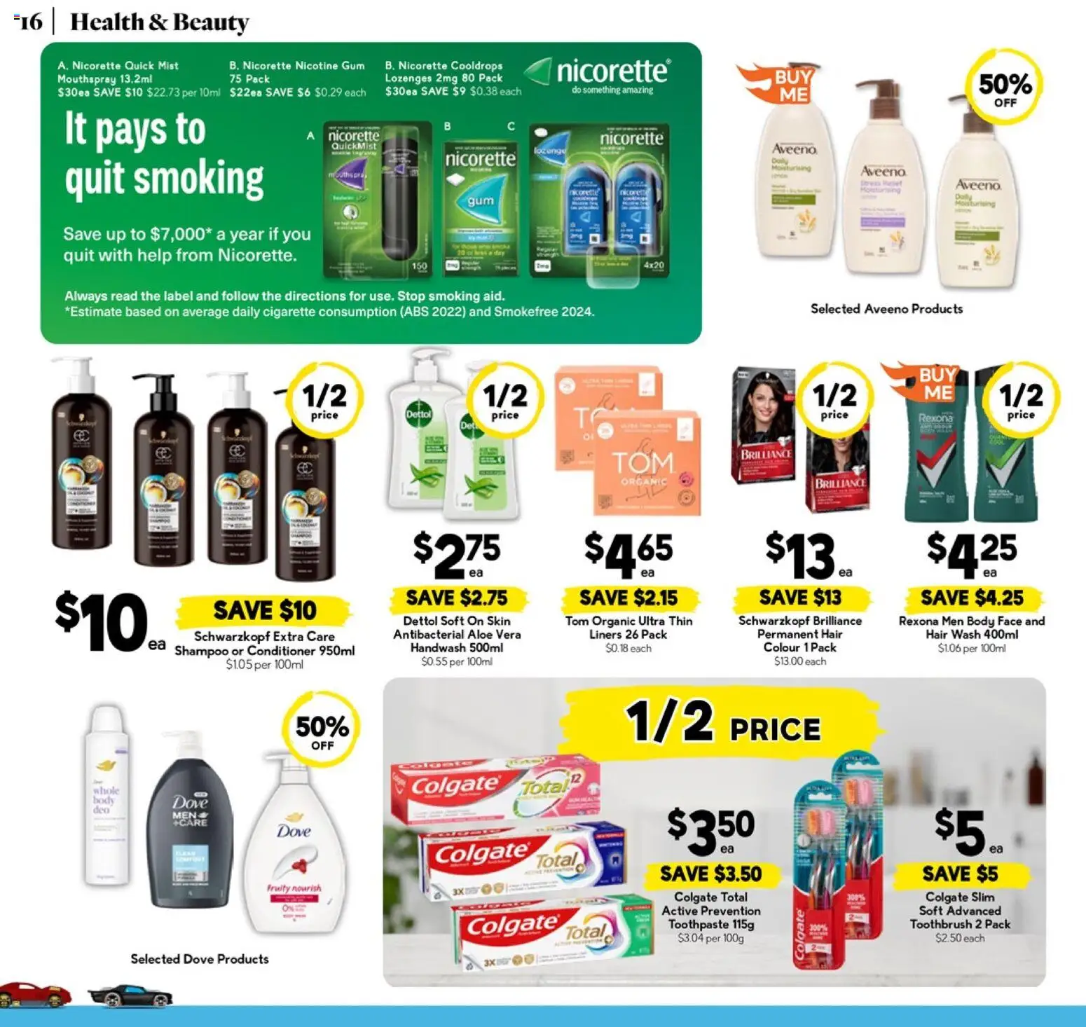 Drakes catalogue - valid from 29.10.2025 | Page: 16 | Products: Shampoo, Conditioner, Toothbrush, Quit smoking